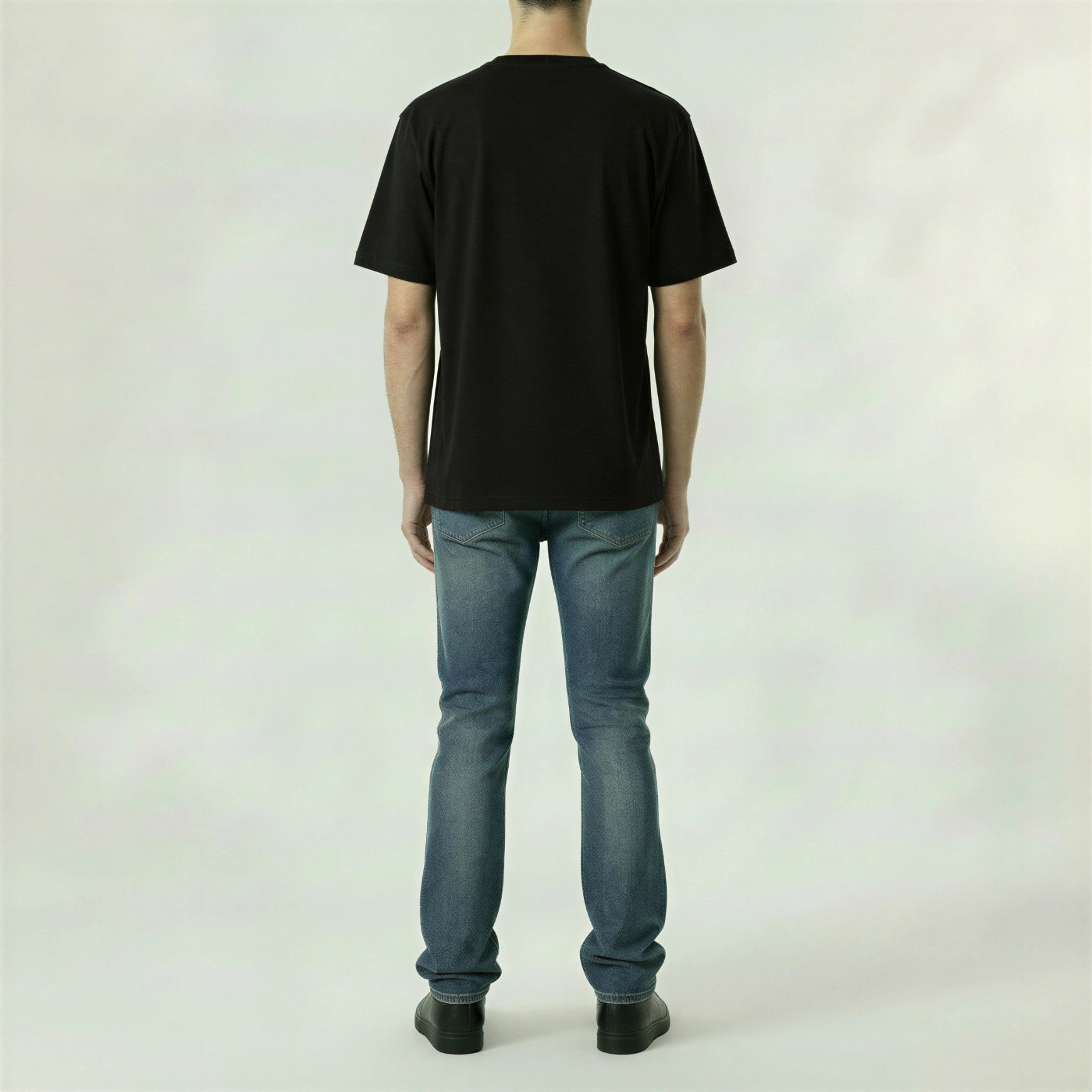 Red Poppy Basic Black T-Shirt - Comfort Fit