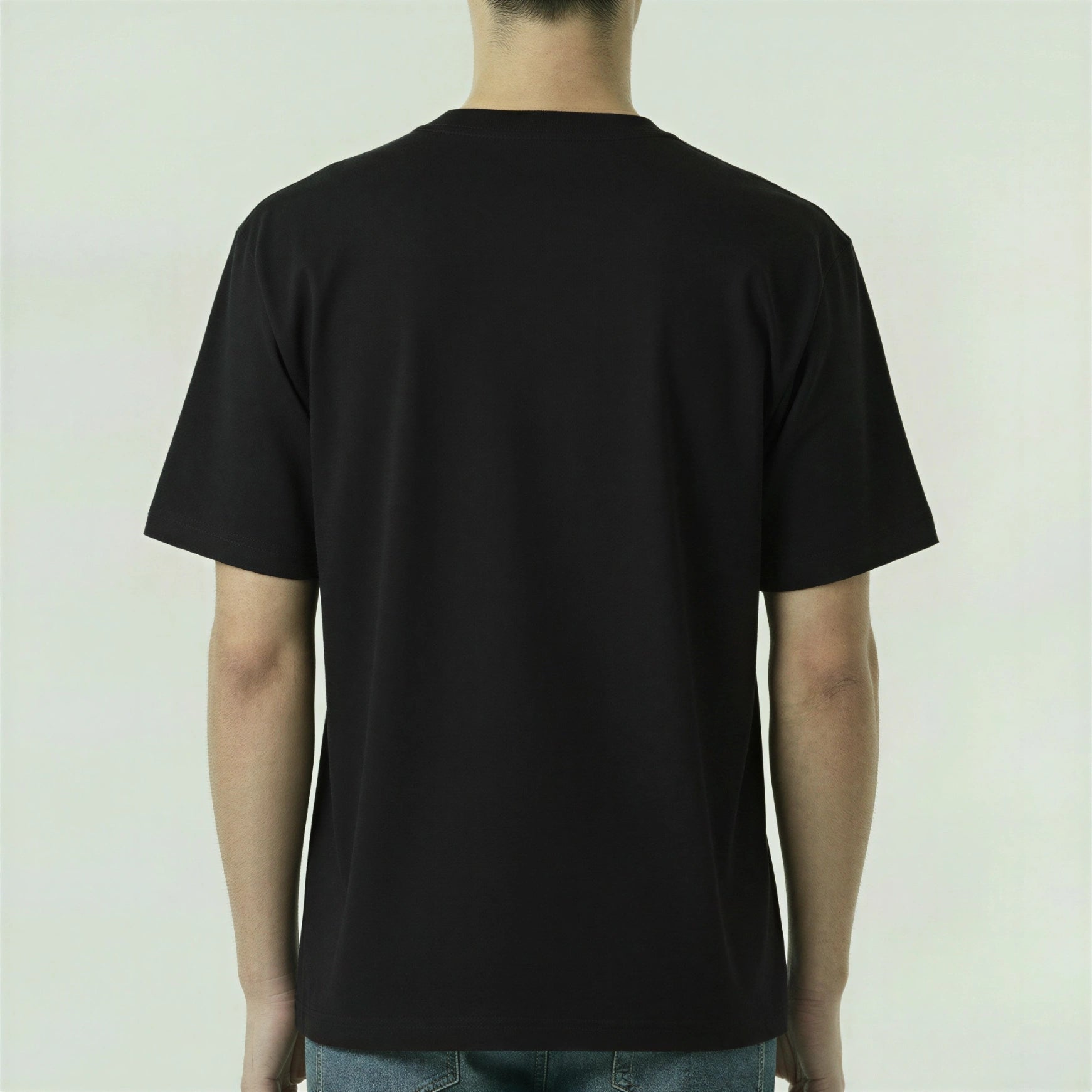 Red Poppy Basic Black T-Shirt - Comfort Fit