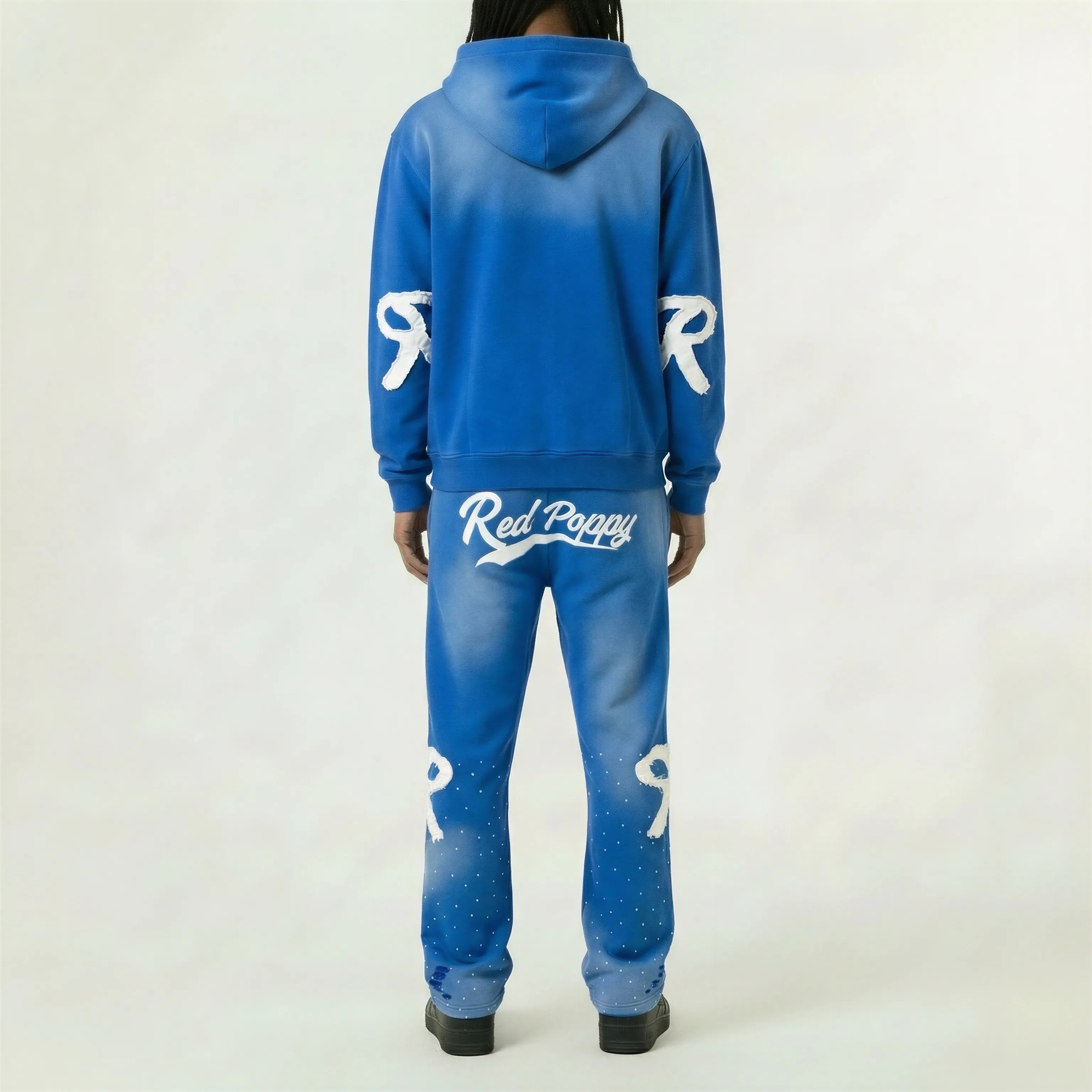 Red Poppy Patch Hoodie - Bomber Style