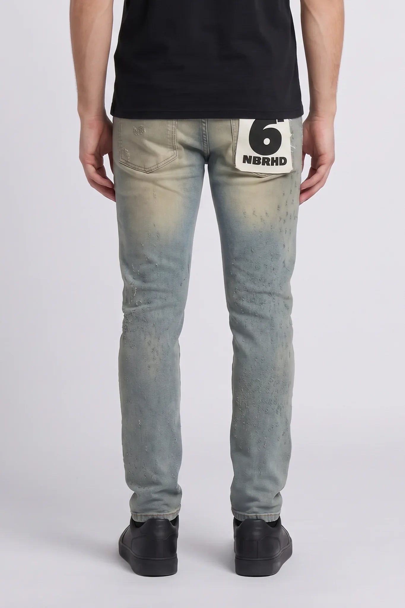 6Th Nbrhd Roots Men's Jeans - Faded Wash