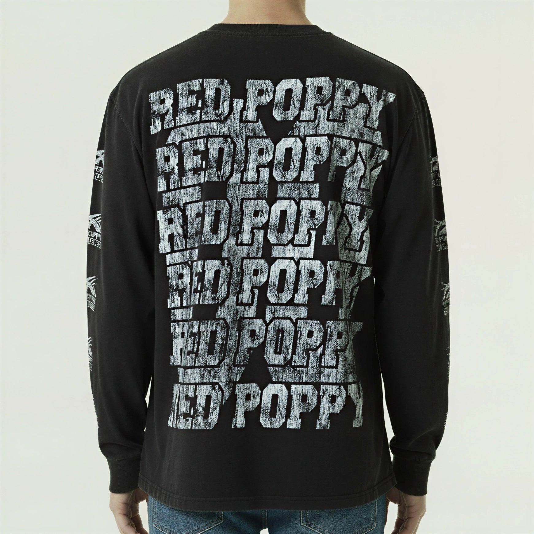 Red Poppy Shirt - Black