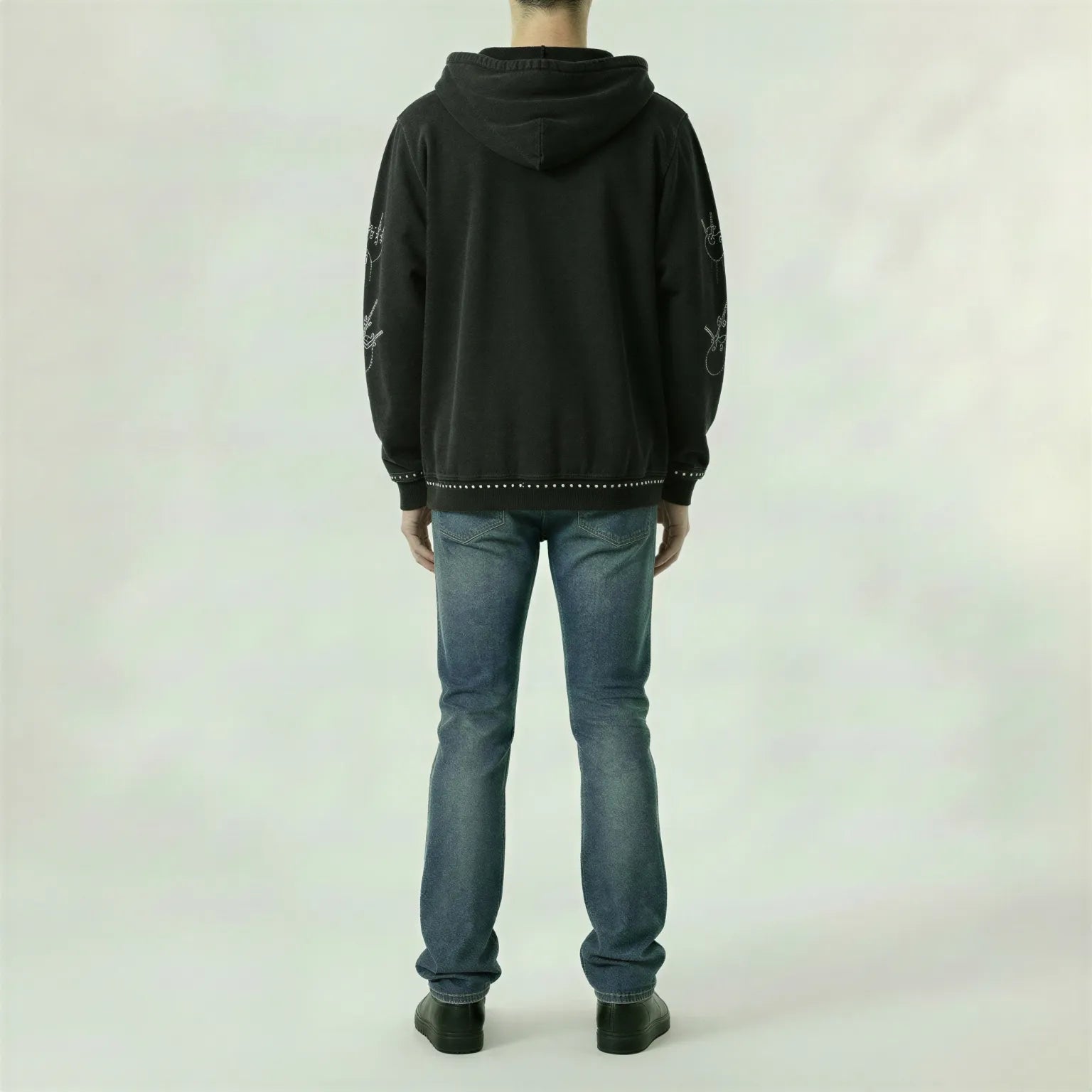 Red Poppy Hoodie - Black