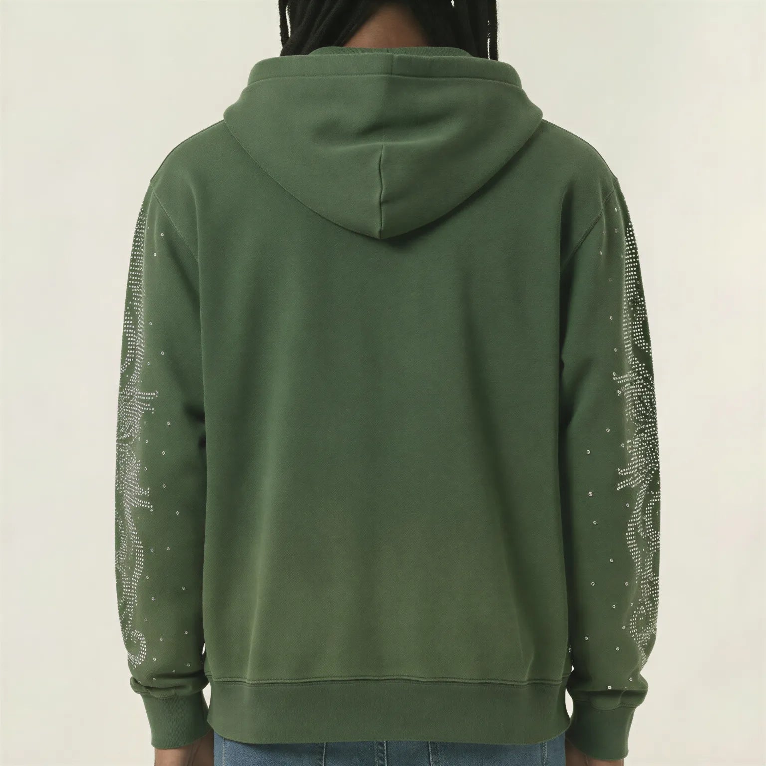 Red Poppy Hoodie - Green