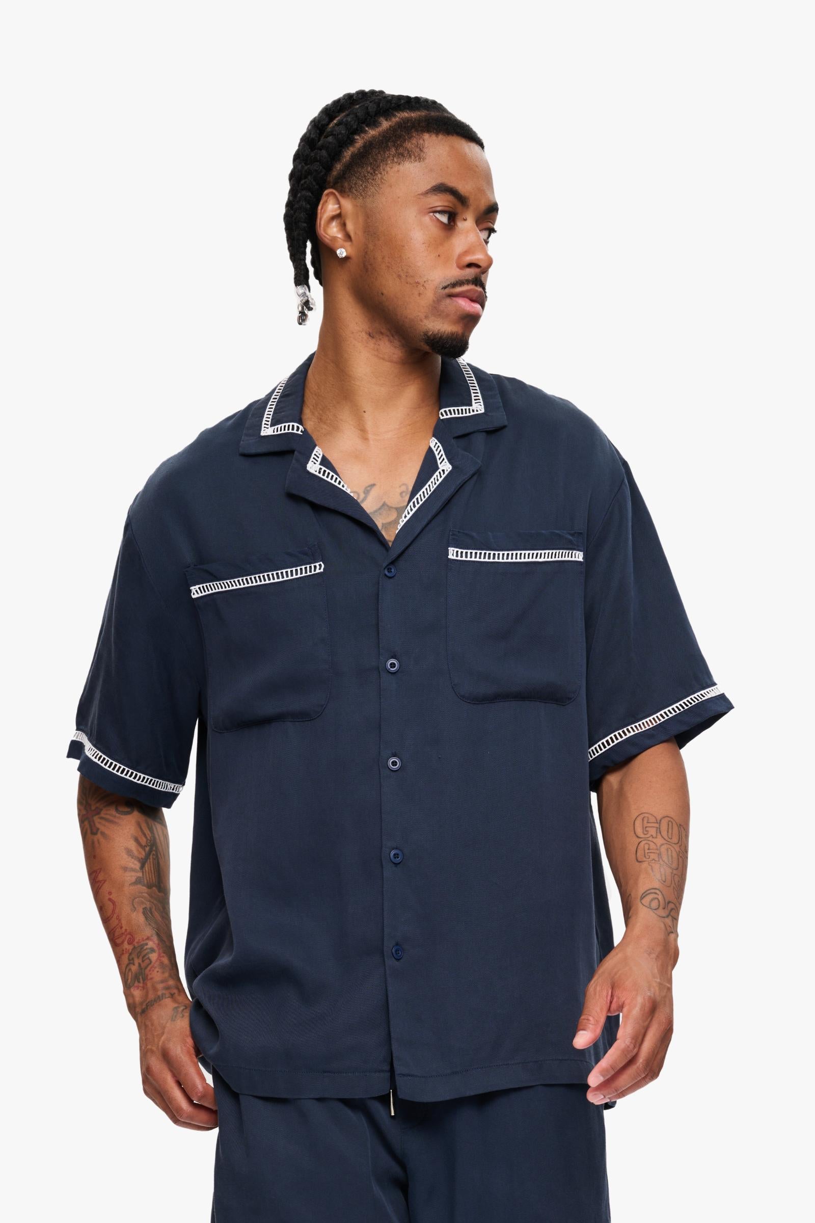 Silnt Chptrs "Vibes" Shirt - Navy