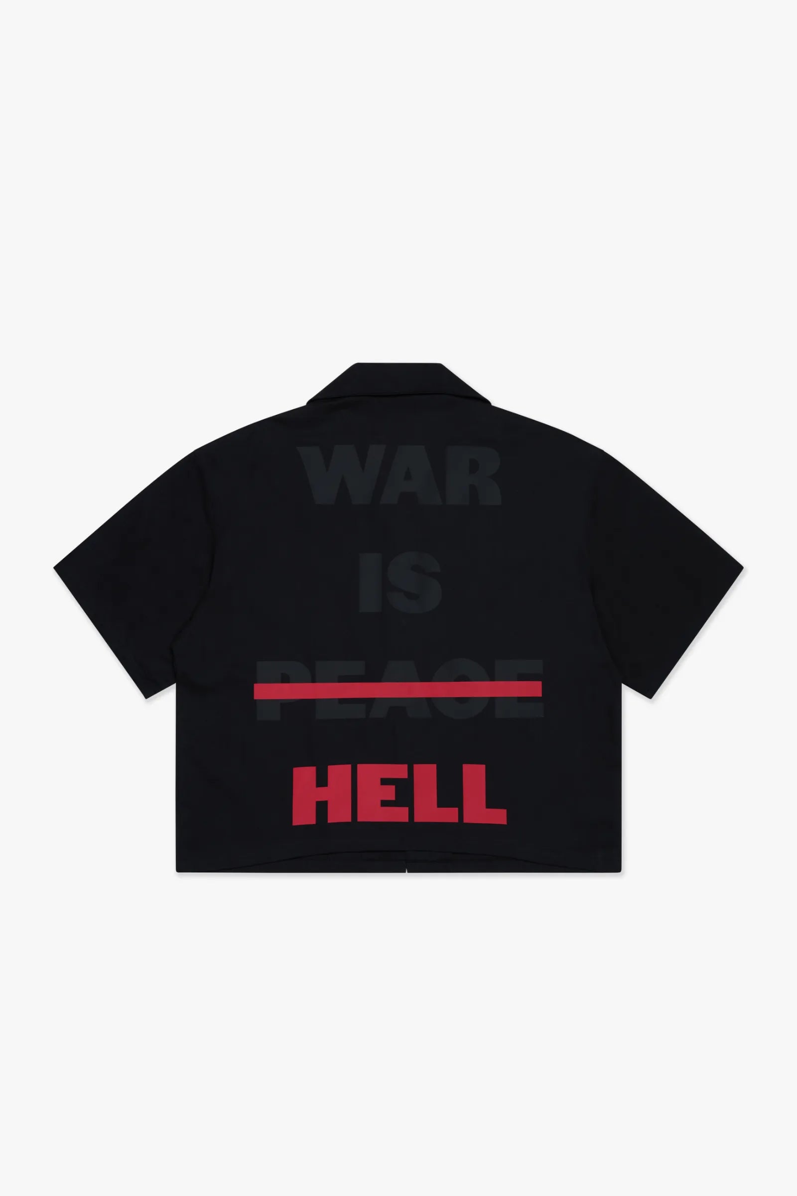 Silnt Chptrs "No Peace Black Button Down" Men's Shirt - Black