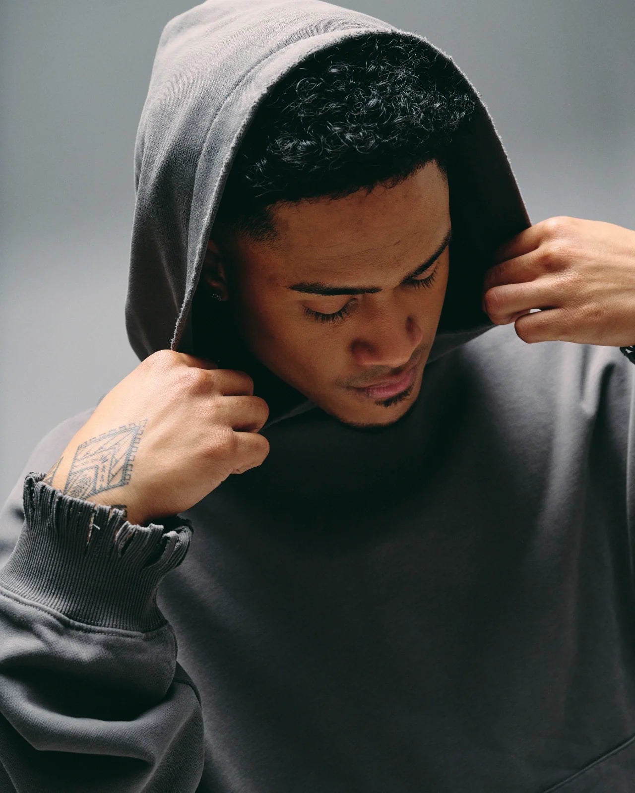 Silnt Chptrs Back Graphic Hoodie - Distressed
