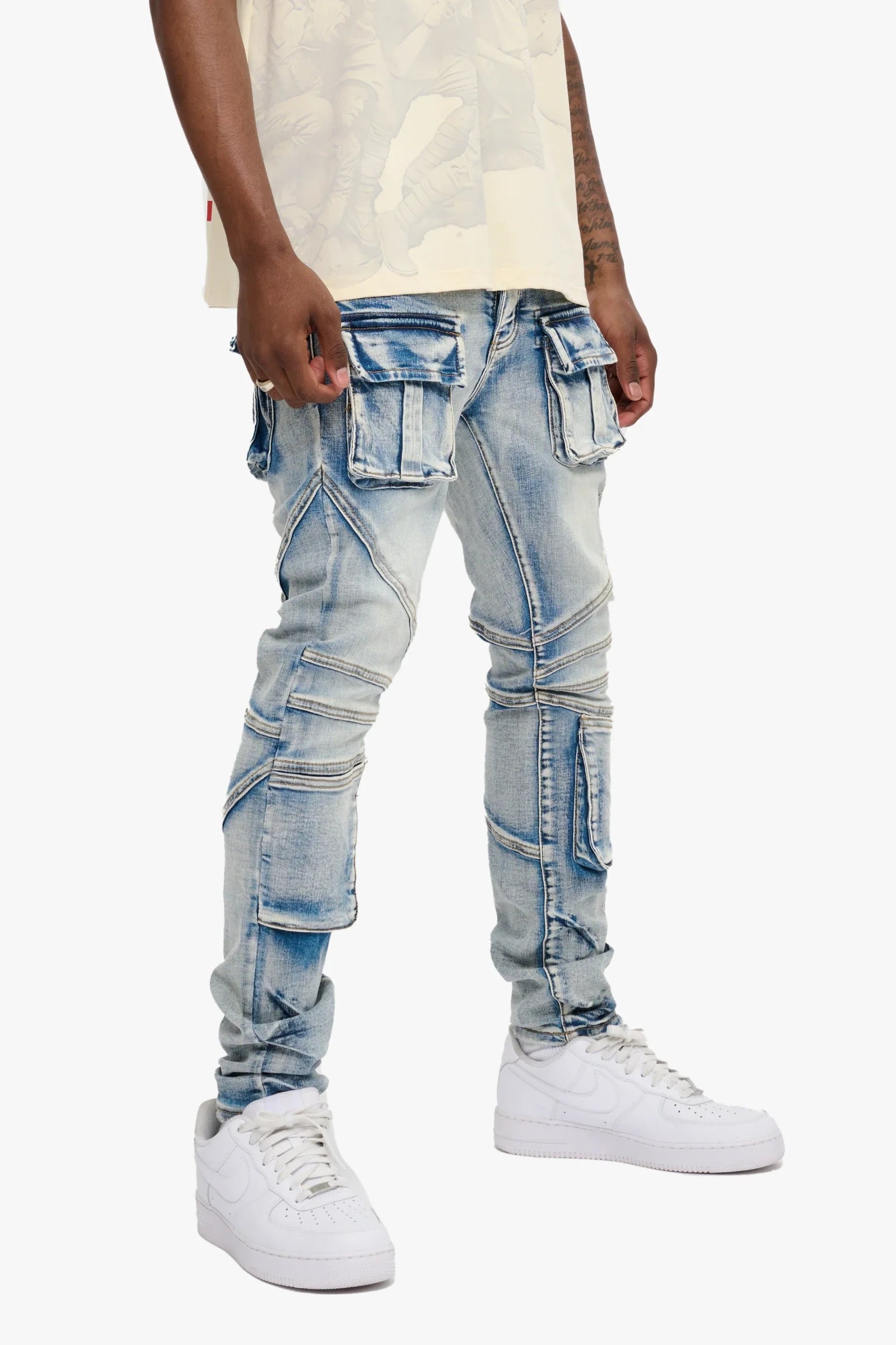 Silnt Chptrs Utility Jeans - Cargo Pockets