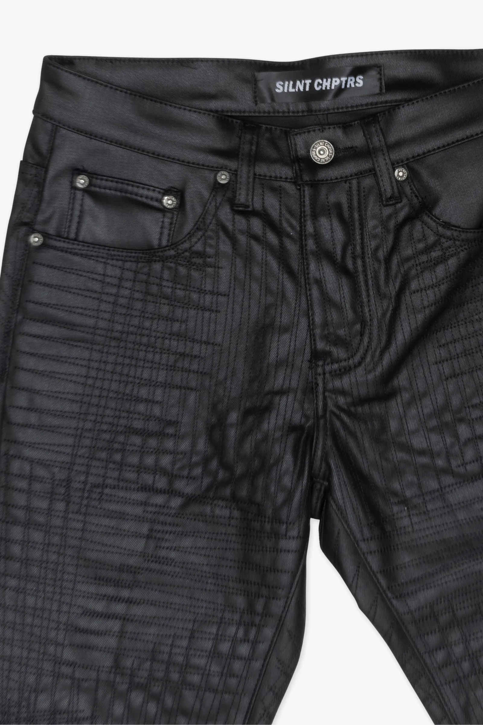 Silnt Chptrs Pharaoh Textured Jeans - Straight Leg Black