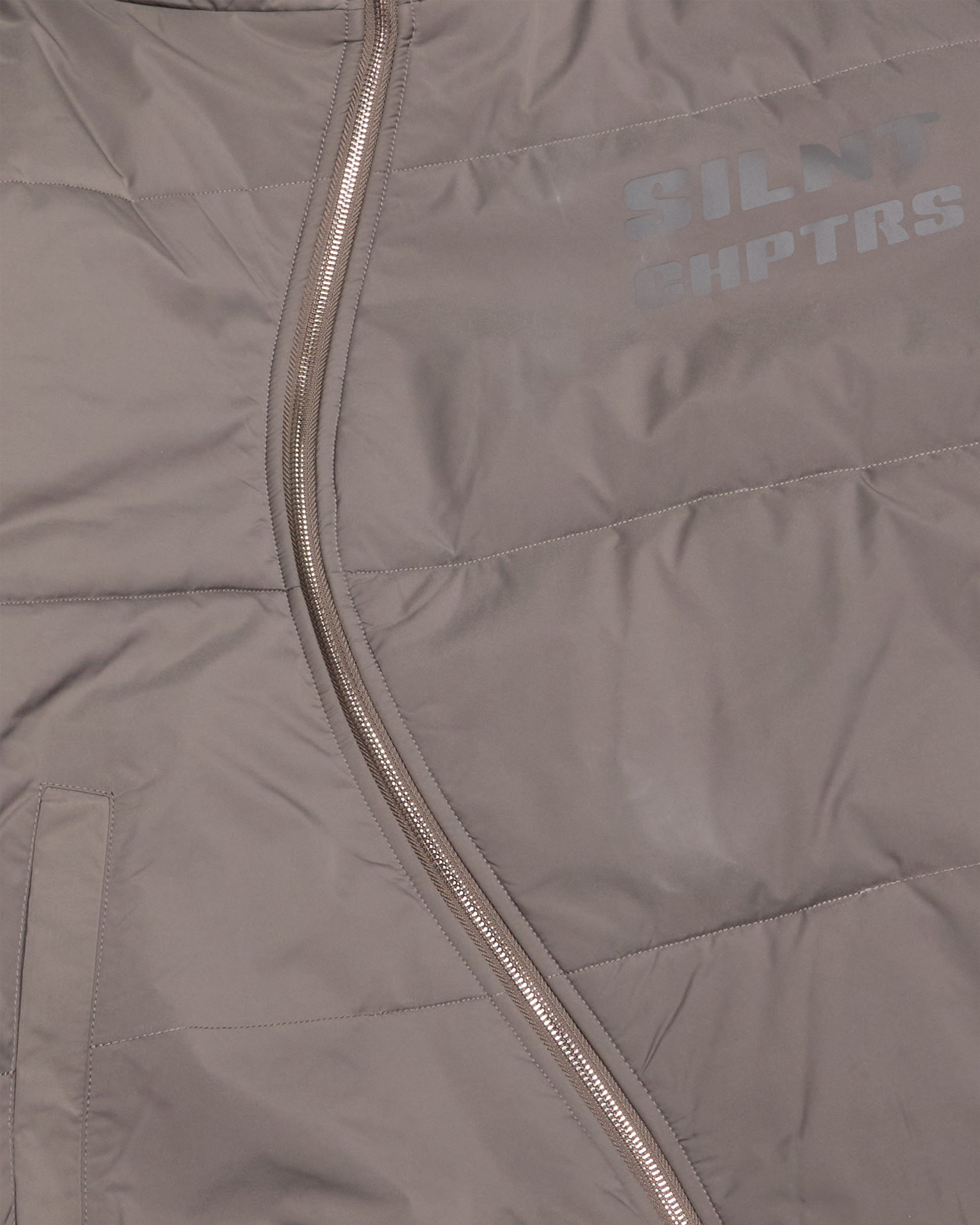 Silnt Chptrs Irregular Puffer Jacket - High Collar