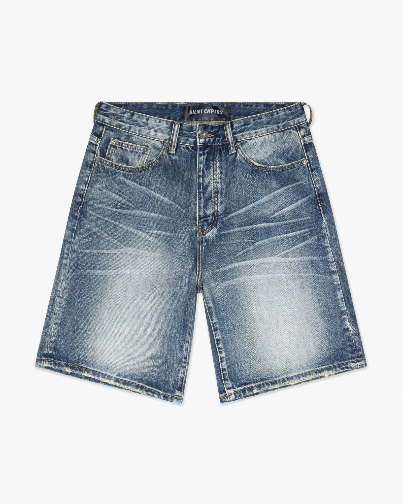 Silnt "Chptrs" Men's Shorts -Dark Blue Wash Shorts