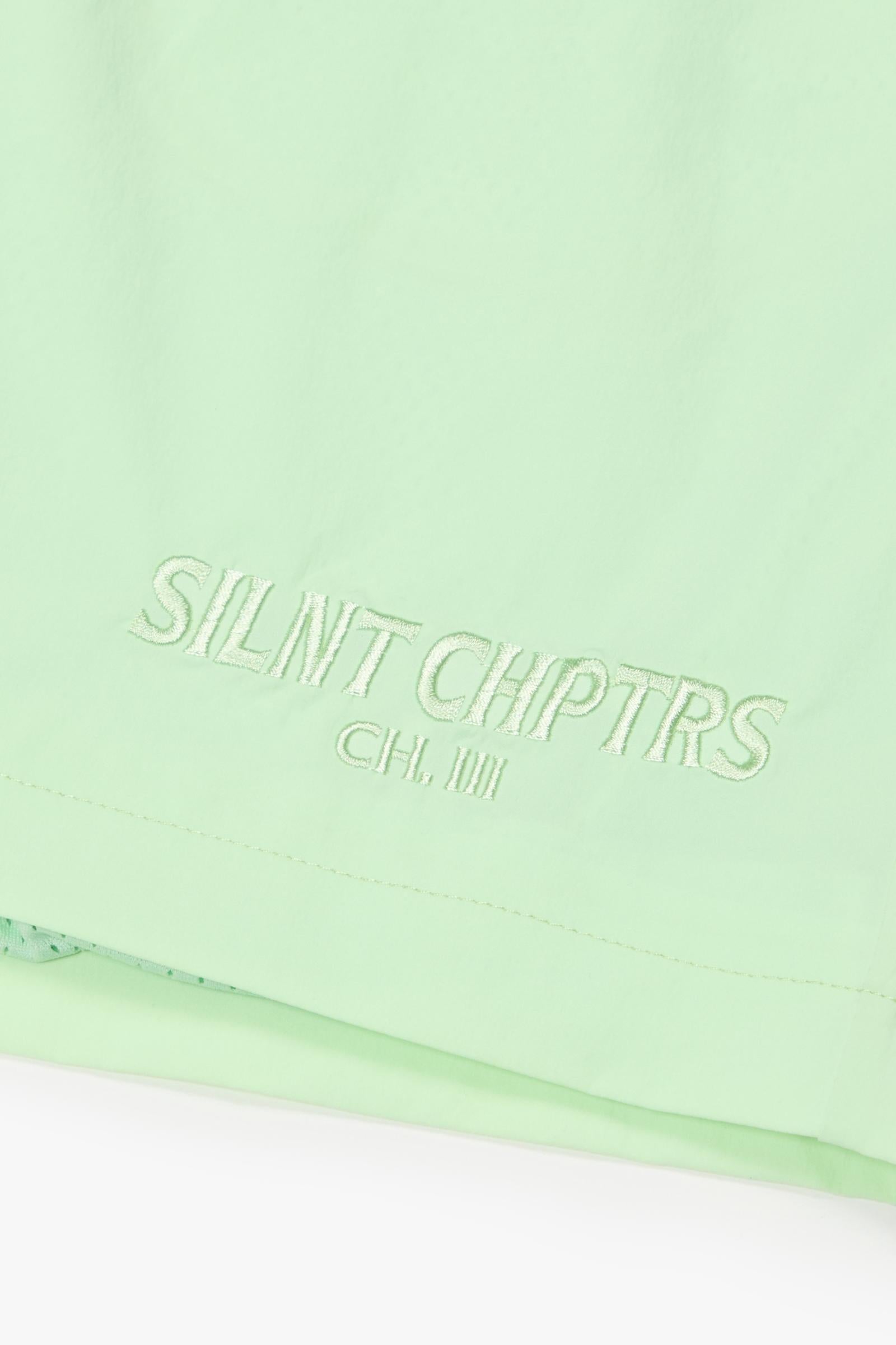 Silnt Chptrs "Current" Shorts - Light Green