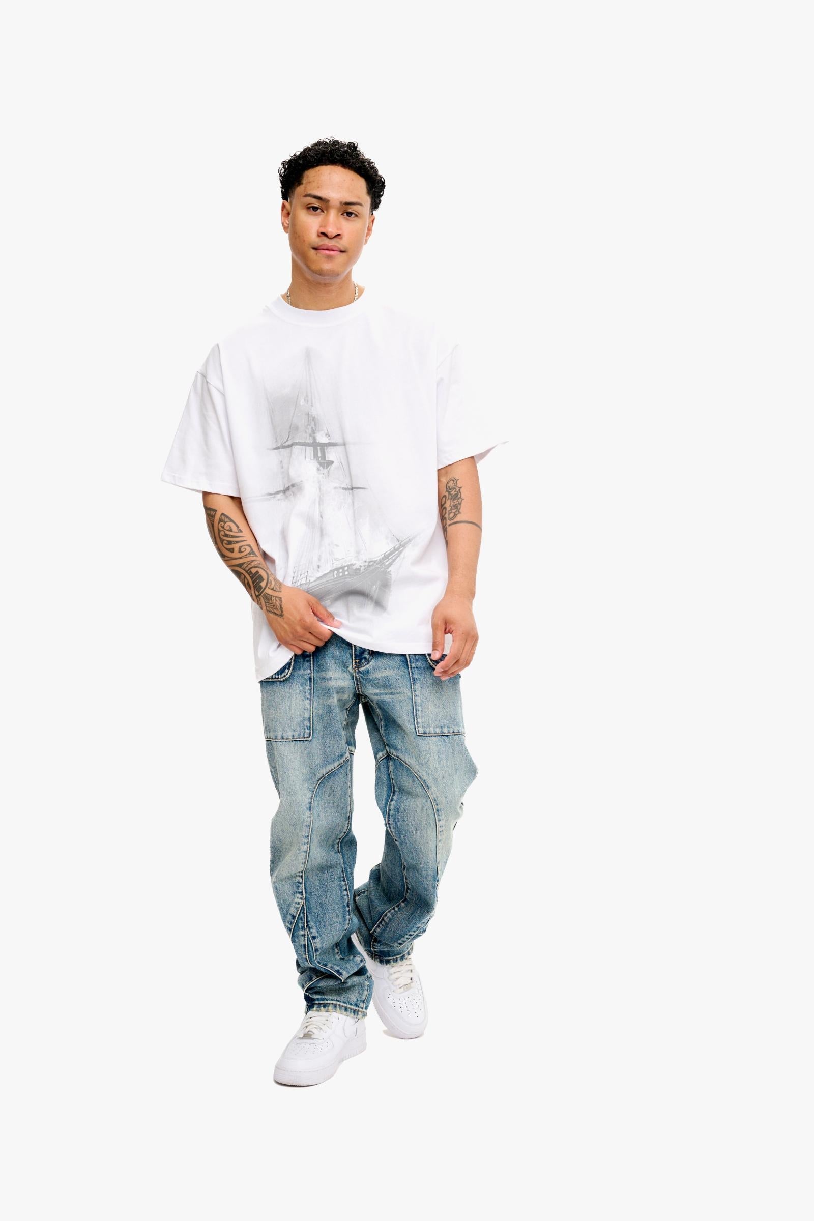 Silnt Chptrs "Tariq Tee" T-Shirt - White