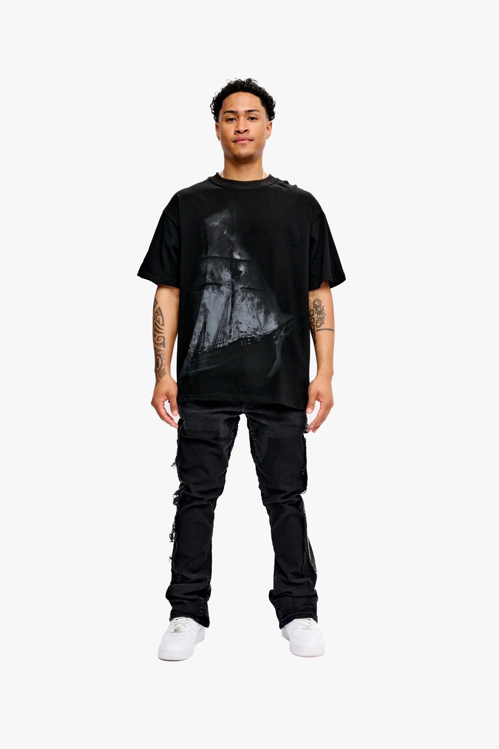 Silnt Chptrs "Tariq Tee" T-Shirt - Black