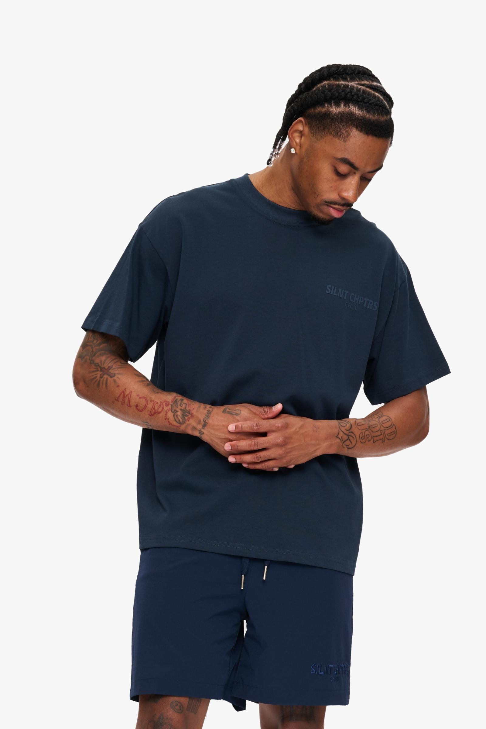 Silnt Chptrs "Present-Day" T-Shirt - Navy