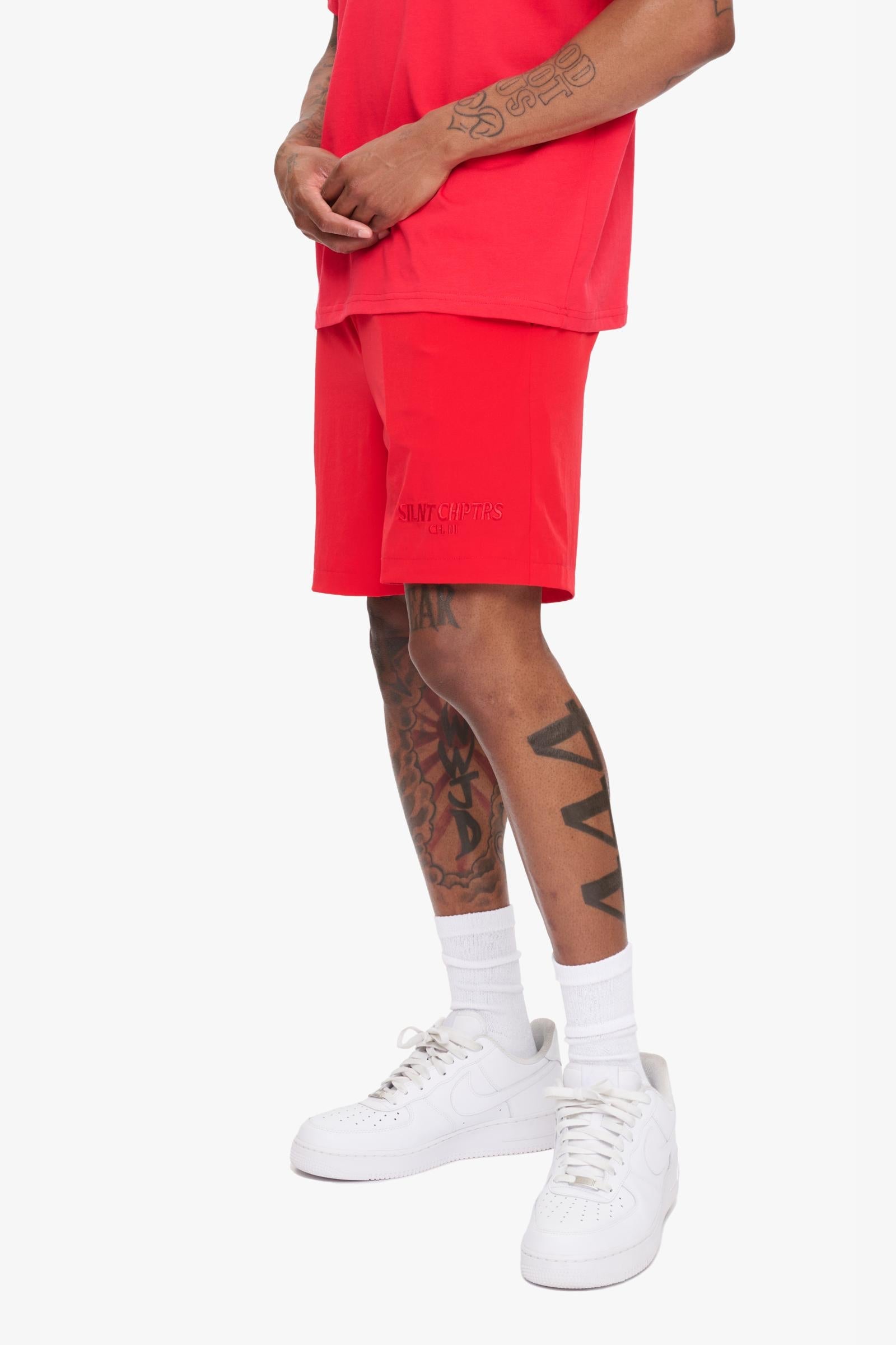 Silnt Chptrs "Current" Shorts - Red