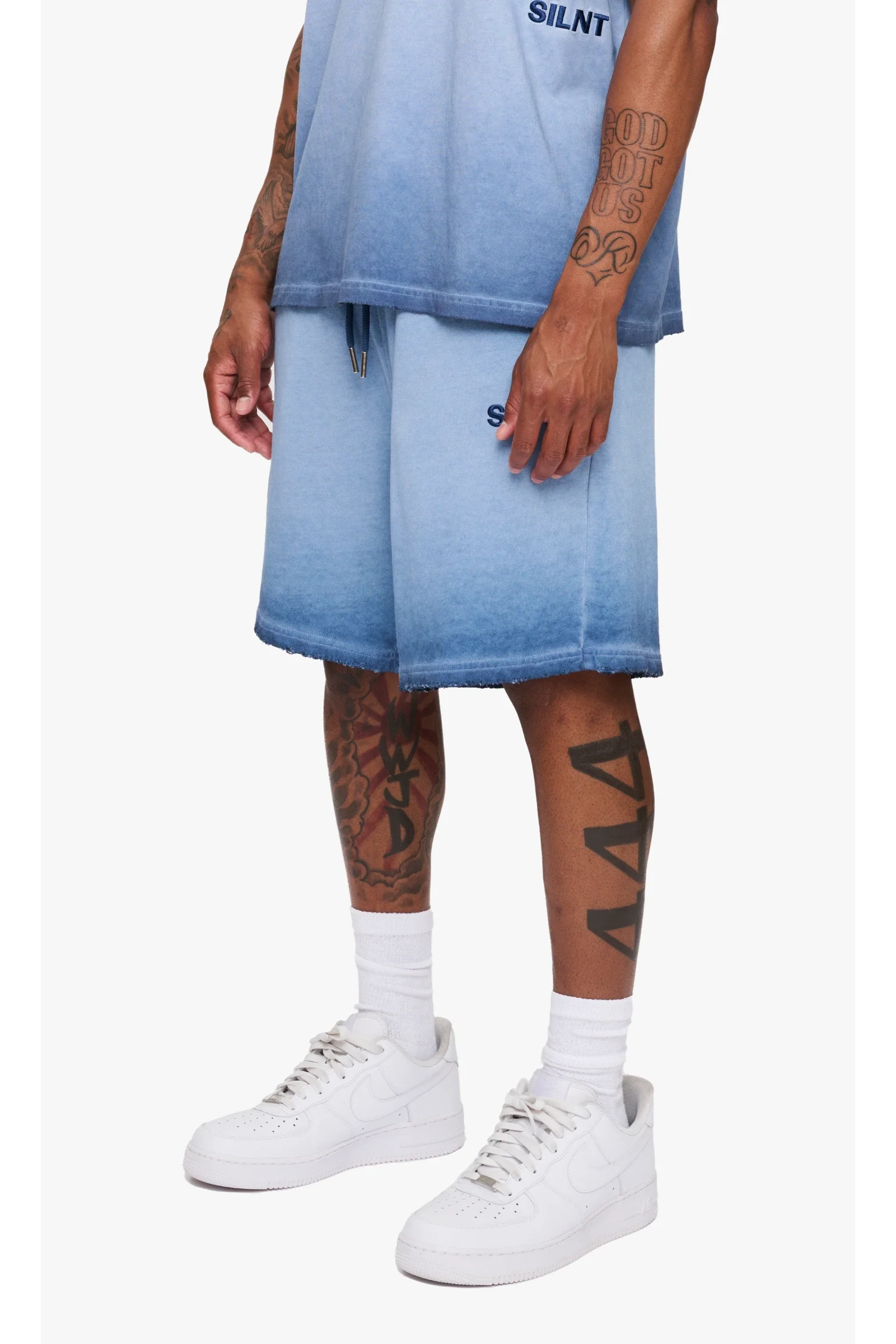 Silnt Chptrs Dip-Dye Shorts - Frayed Hem