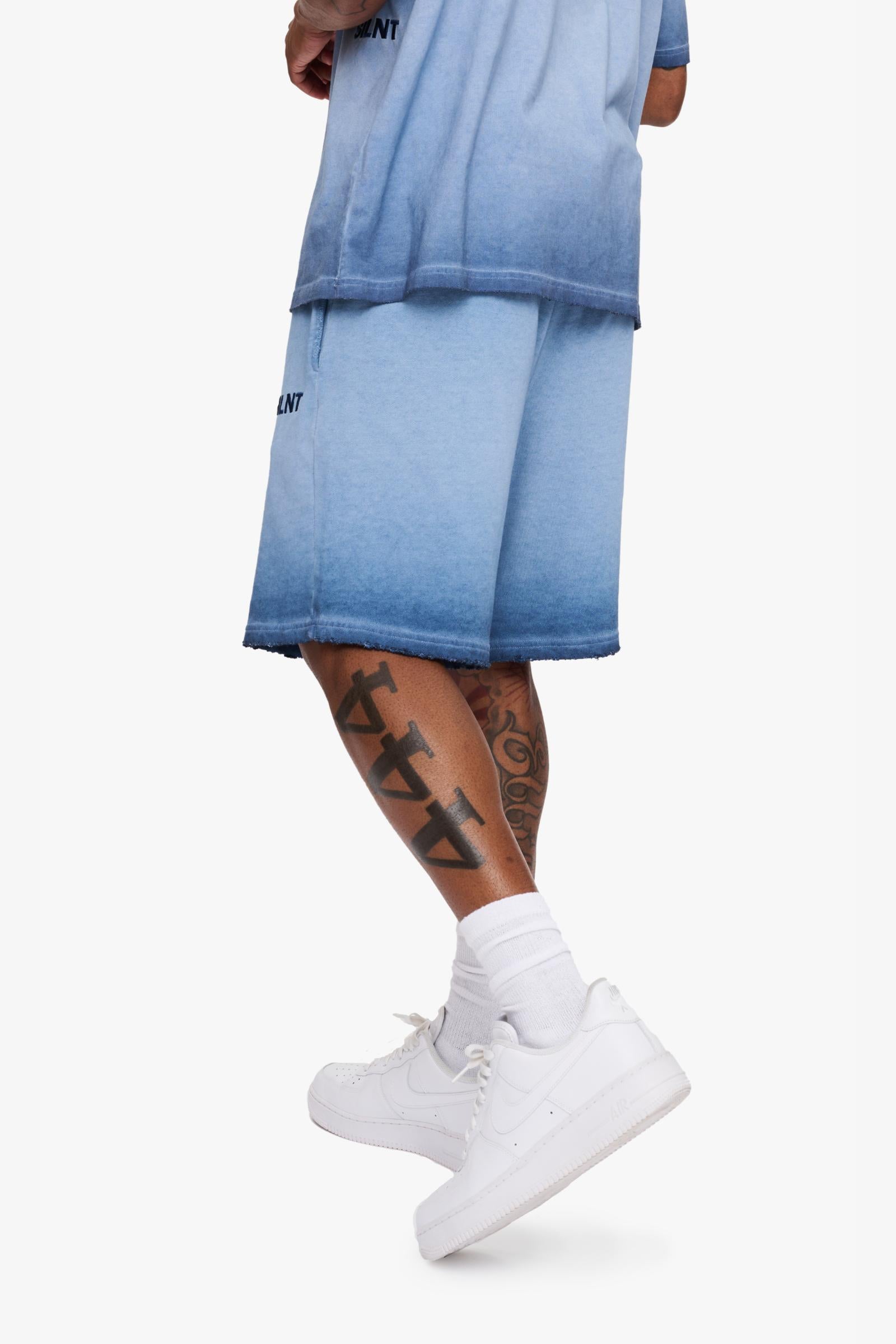 Silnt Chptrs "Faded" Shorts - Blue Ombre