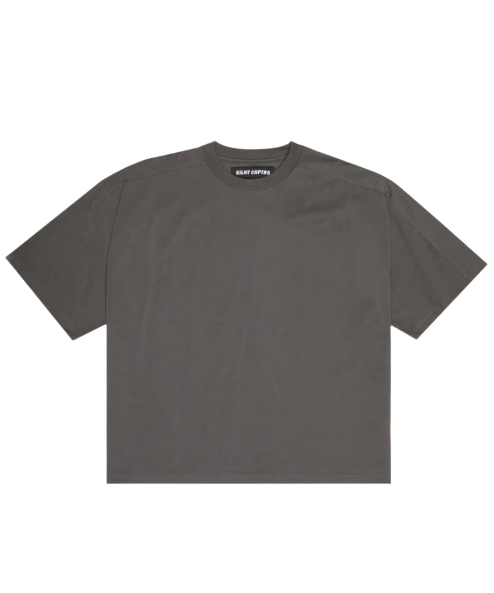 "POINT BLANK" OVERSIZED TEE GREY