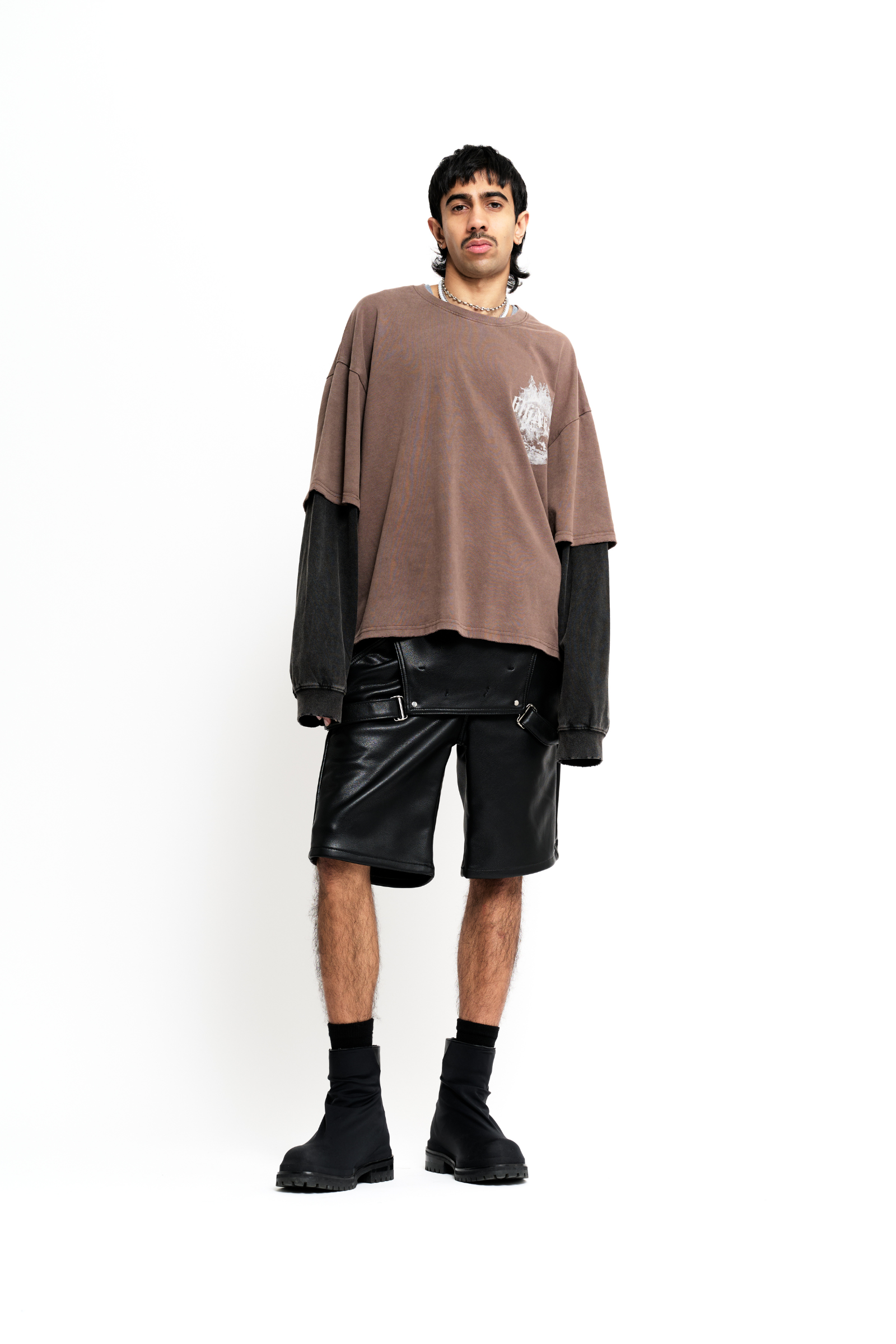 6Th Nbrhd Metal Shorts - Faux Leather