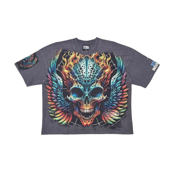 St1721 | Men's Burning Skull T-Shirt