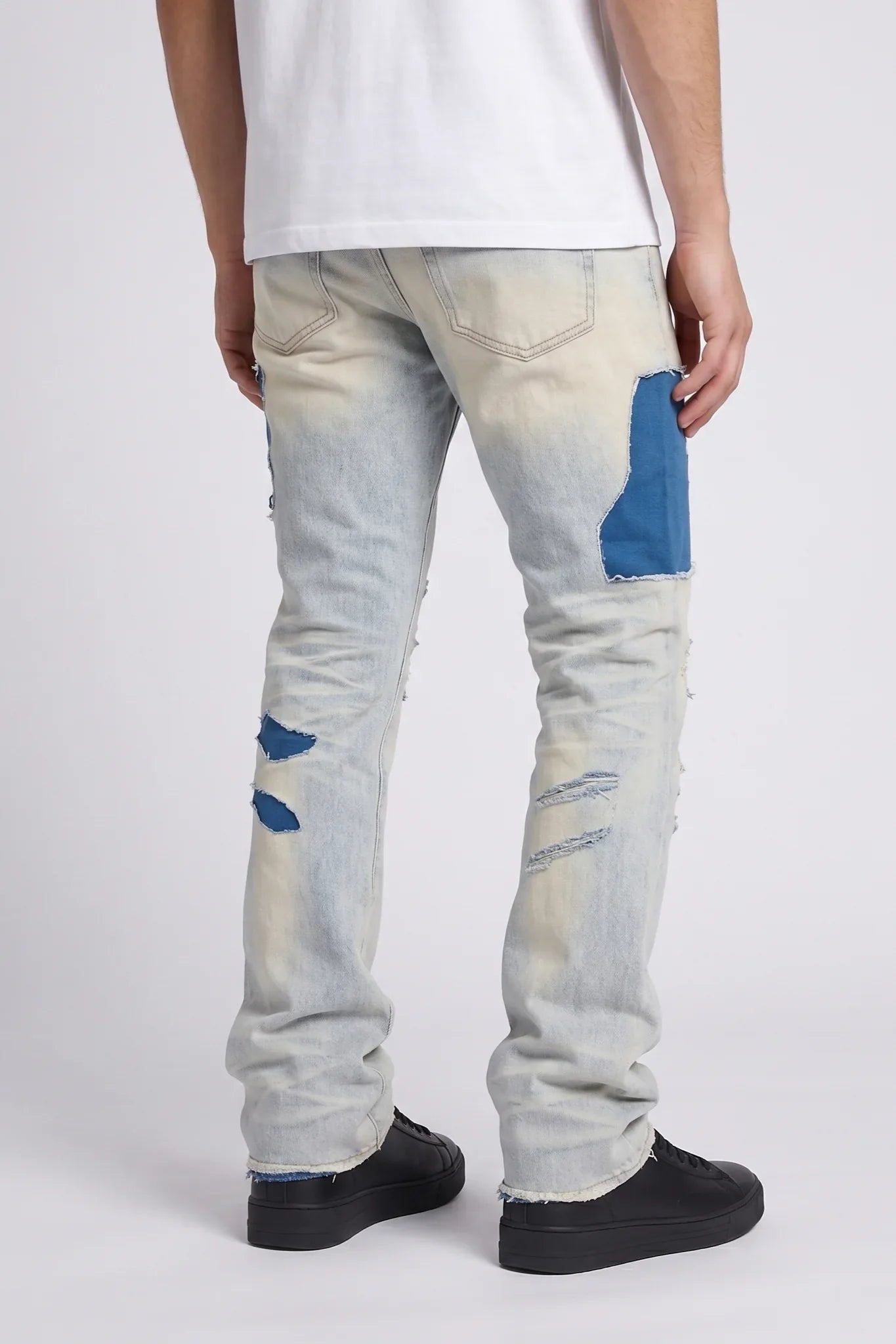 6Thneighborhood Patchwork Jeans - Stacked