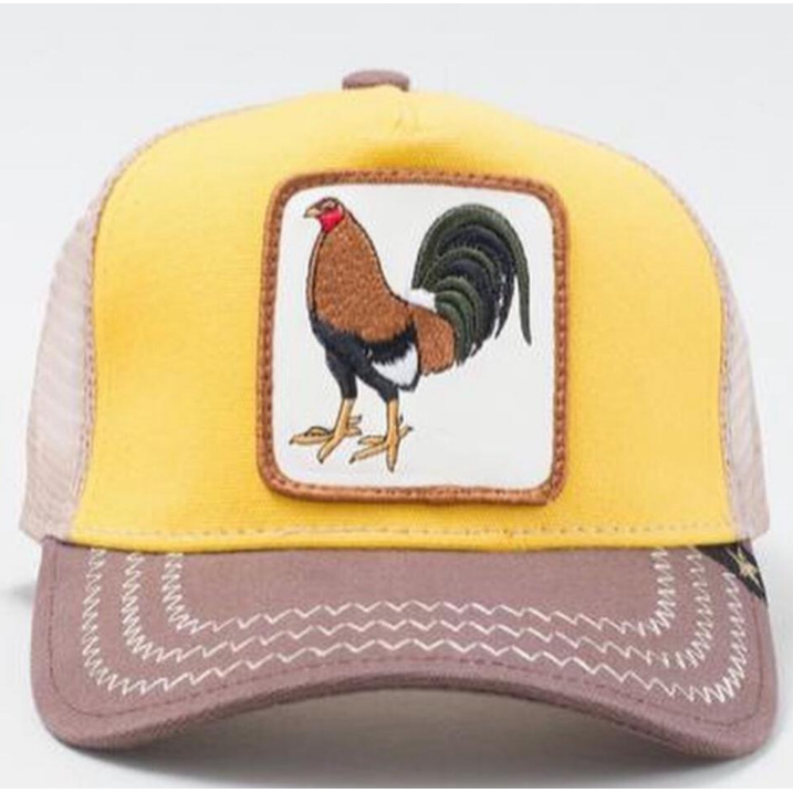 Gold Star Rooster Trucker Hat - Yellow