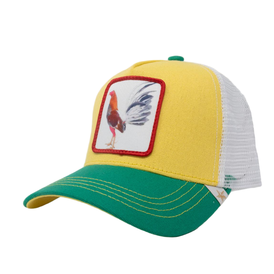 Gold Star Rooster Trucker Hat - Yellow