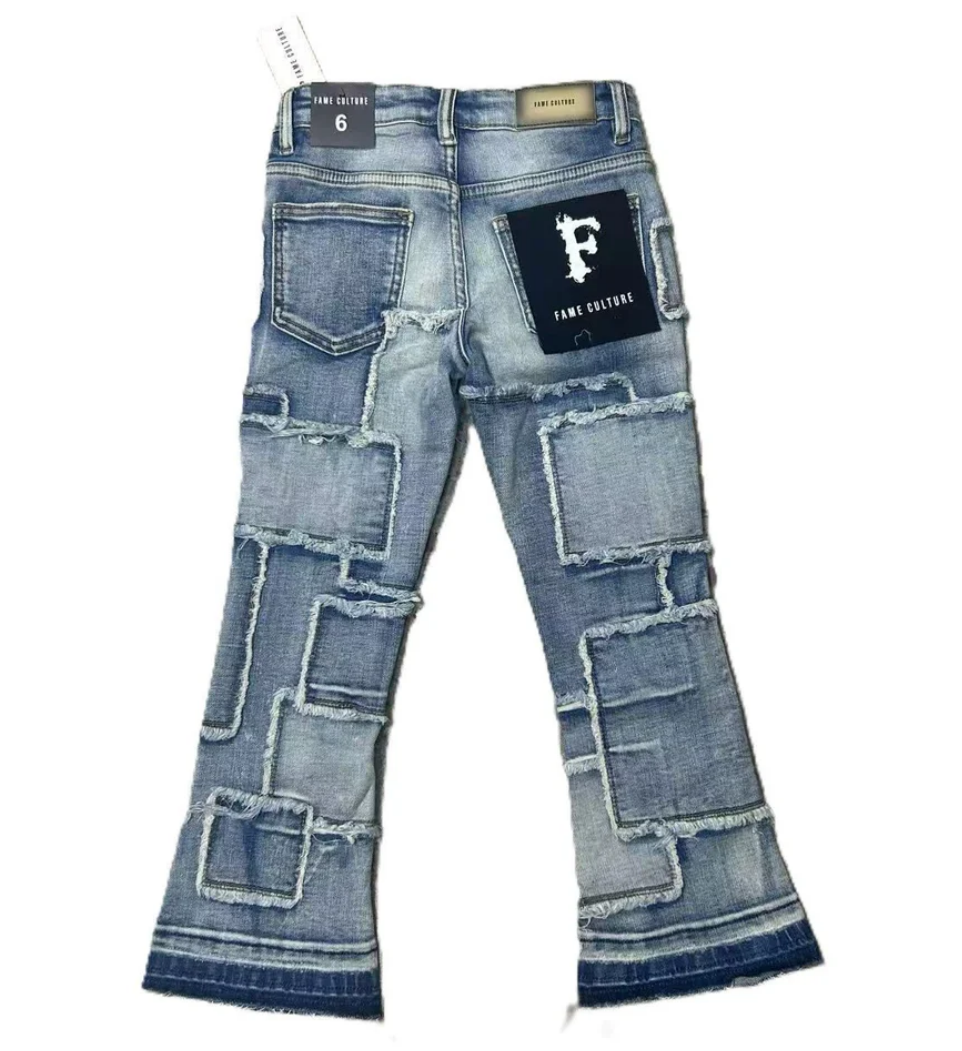 Fame Culture Runner Kid's Jeans - Blue