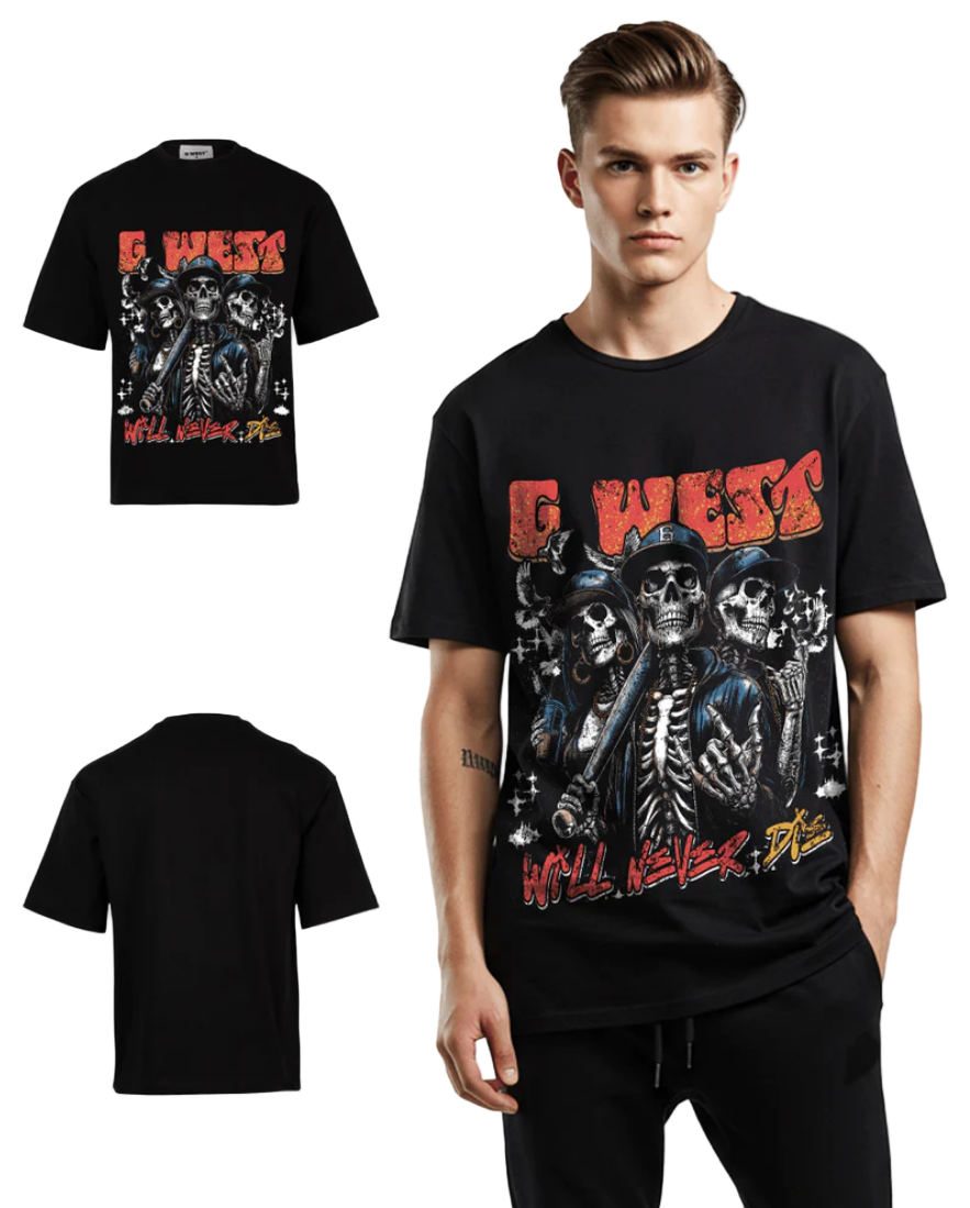 G-West "Rhinestone I Love My Game Tee" T-Shirt - Black