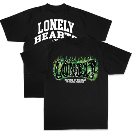 Lonely Hearts Club "The Fear Of Being Average" T-Shirt - Black