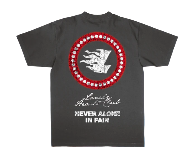 Lonely Hearts Club "Burning Desire Premium" T-Shirt - Charcoal