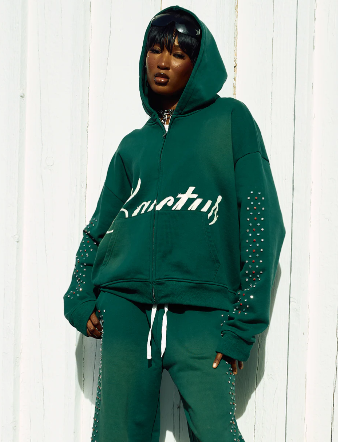 Azva Rhinestone Hoodie