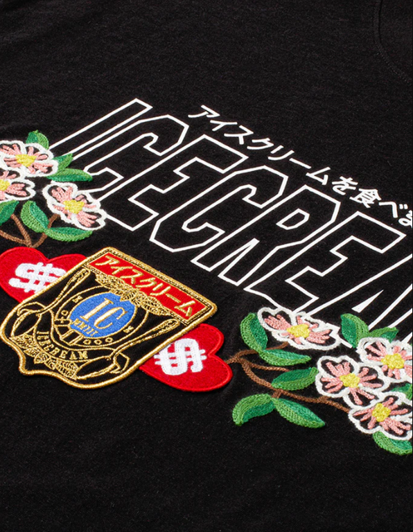 Ice Cream Dog Wood Knit Tee T-Shirt - Graphic Print