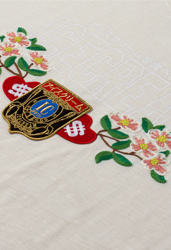 Ice Cream Dog Wood Knit Tee T-Shirt - Graphic Print