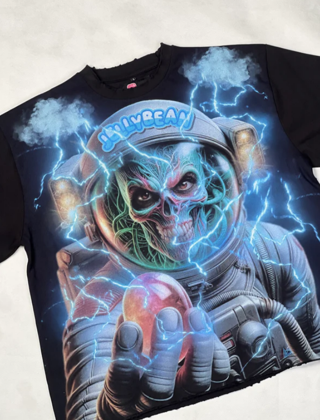 Astronaut Skull Electric Jelly Bean T-Shirt