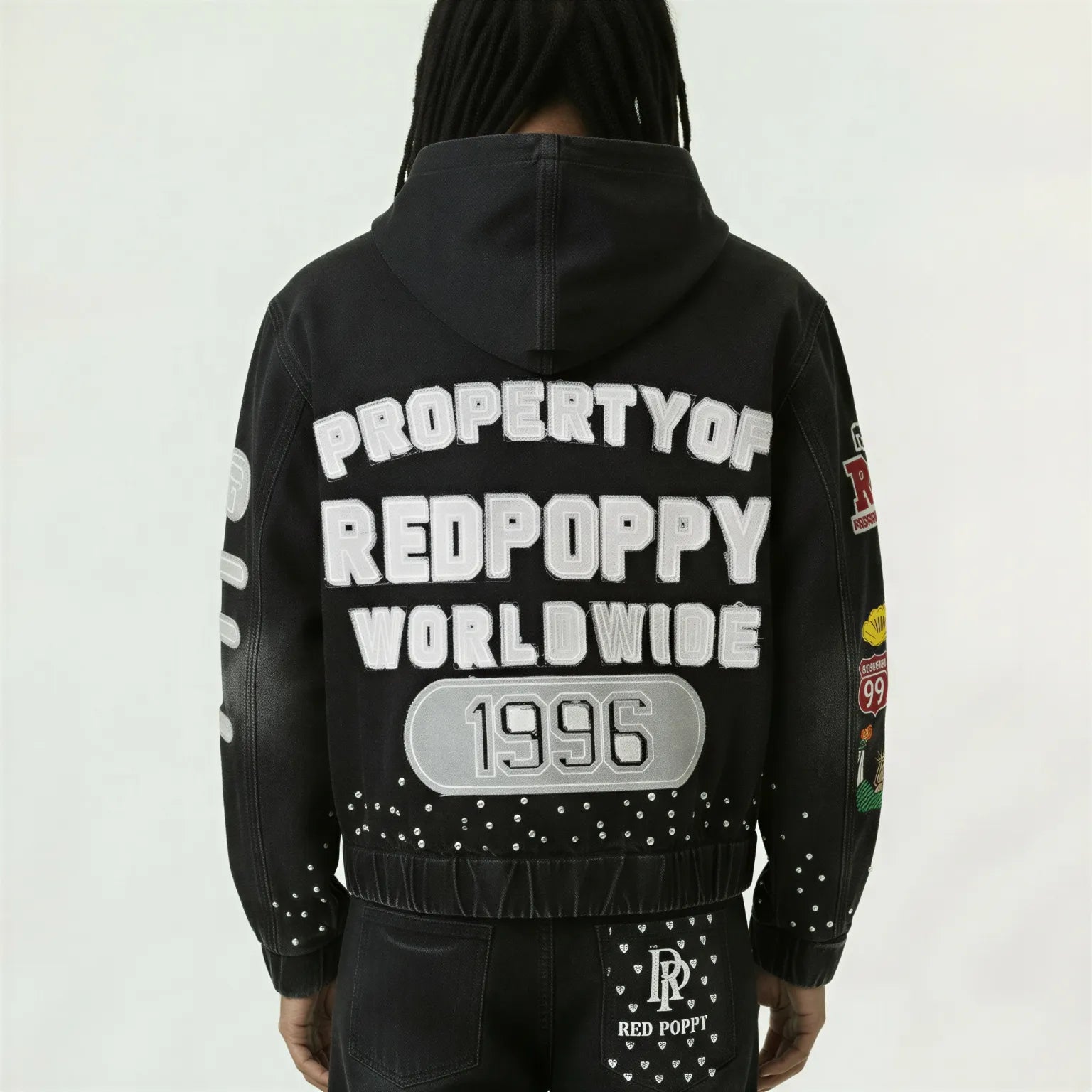 Red Poppy Jacket - Black