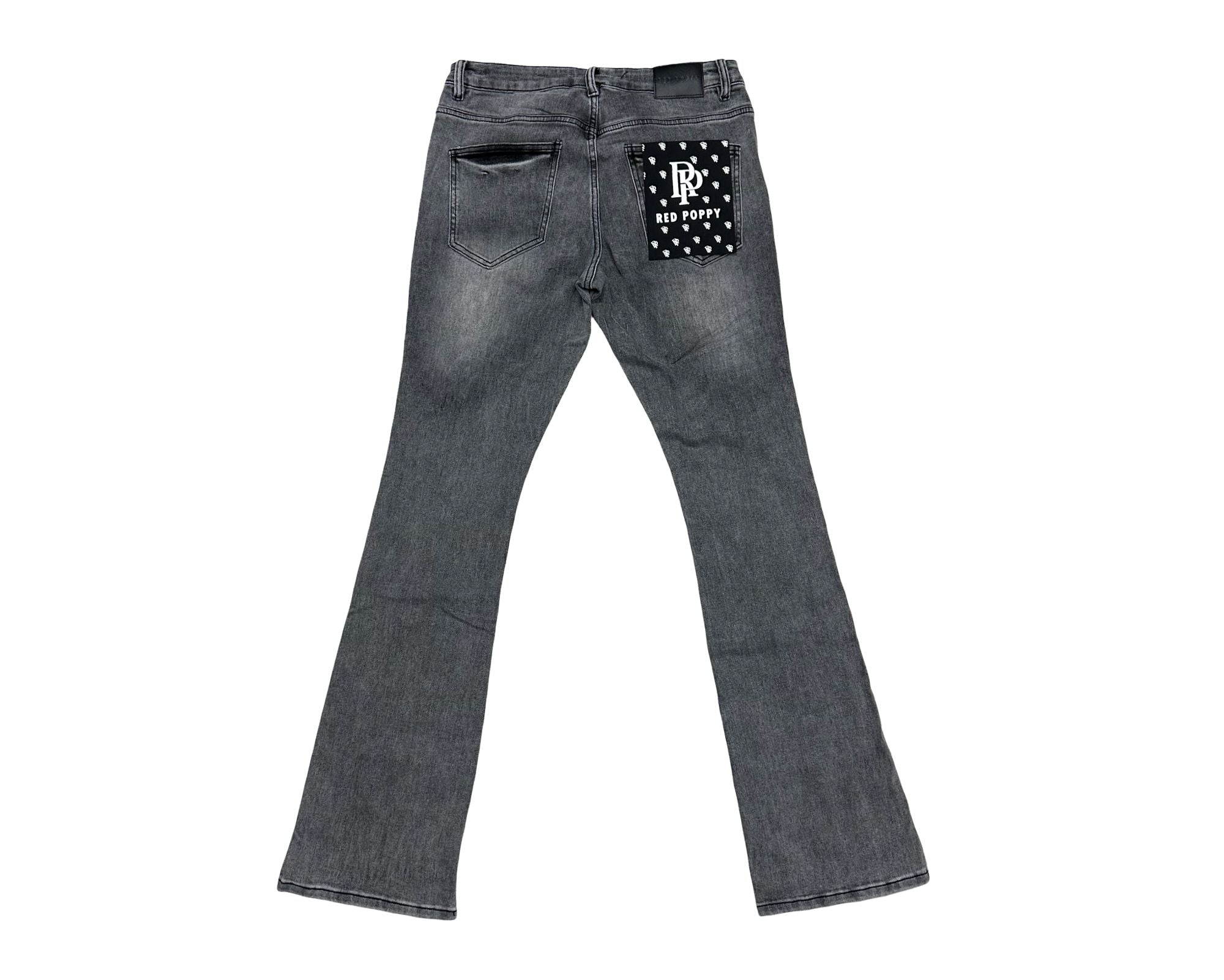 Red Poppy Flame Jeans - Embellished