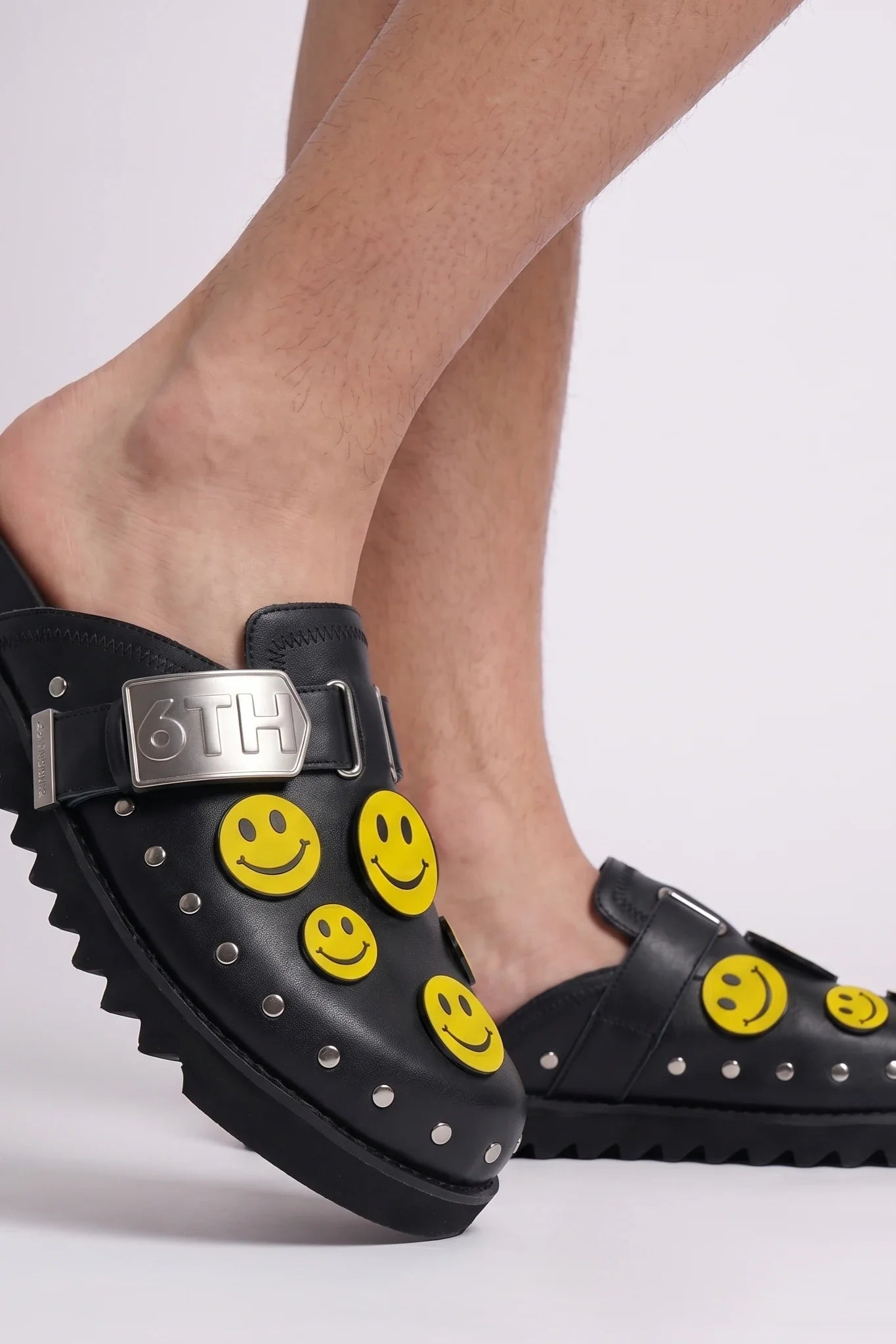 6Th Nbrhd Skip Leather Mule Slides