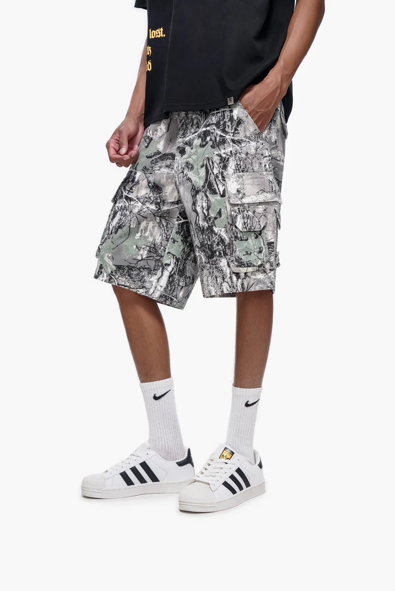 Trnchs Camo Shorts - Raw Hem