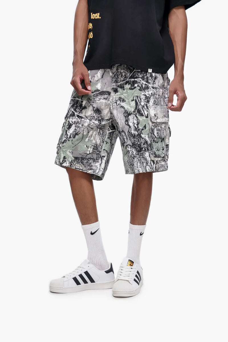 Trnchs Camo Shorts - Raw Hem
