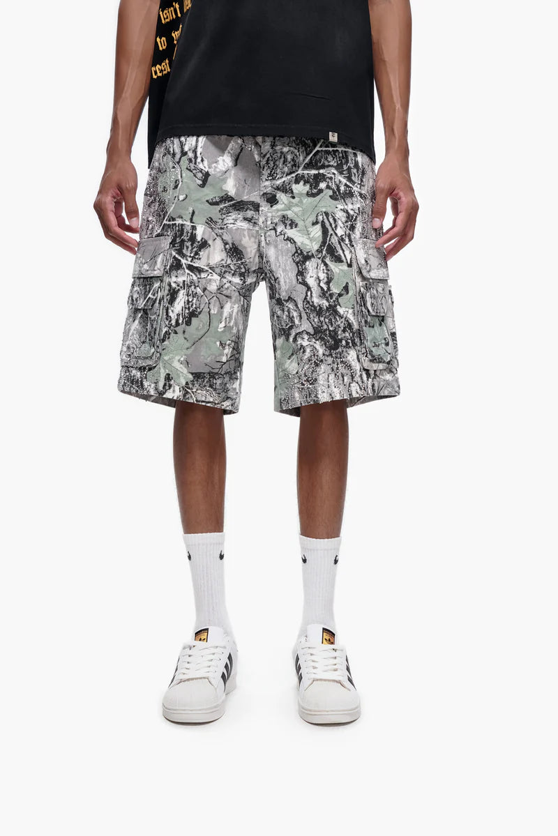 Trnchs Camo Shorts - Raw Hem