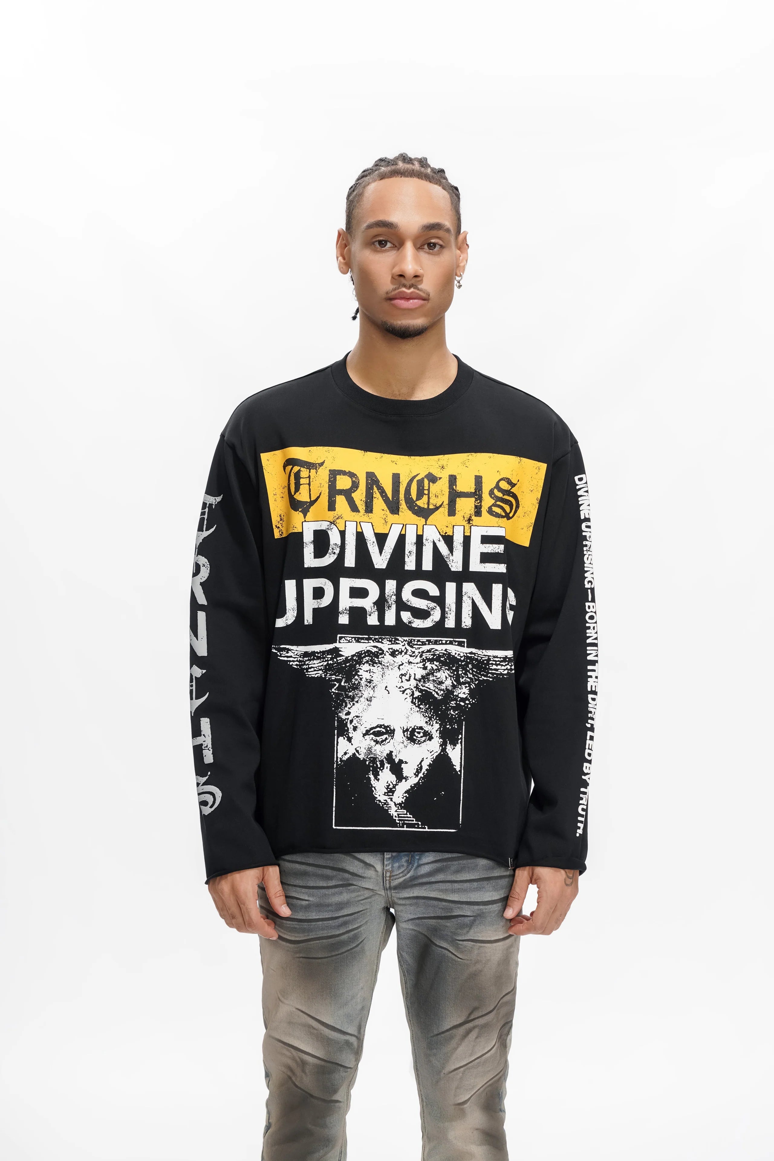 Trnchs Divine Uprising Men's Sweatshirt - Black