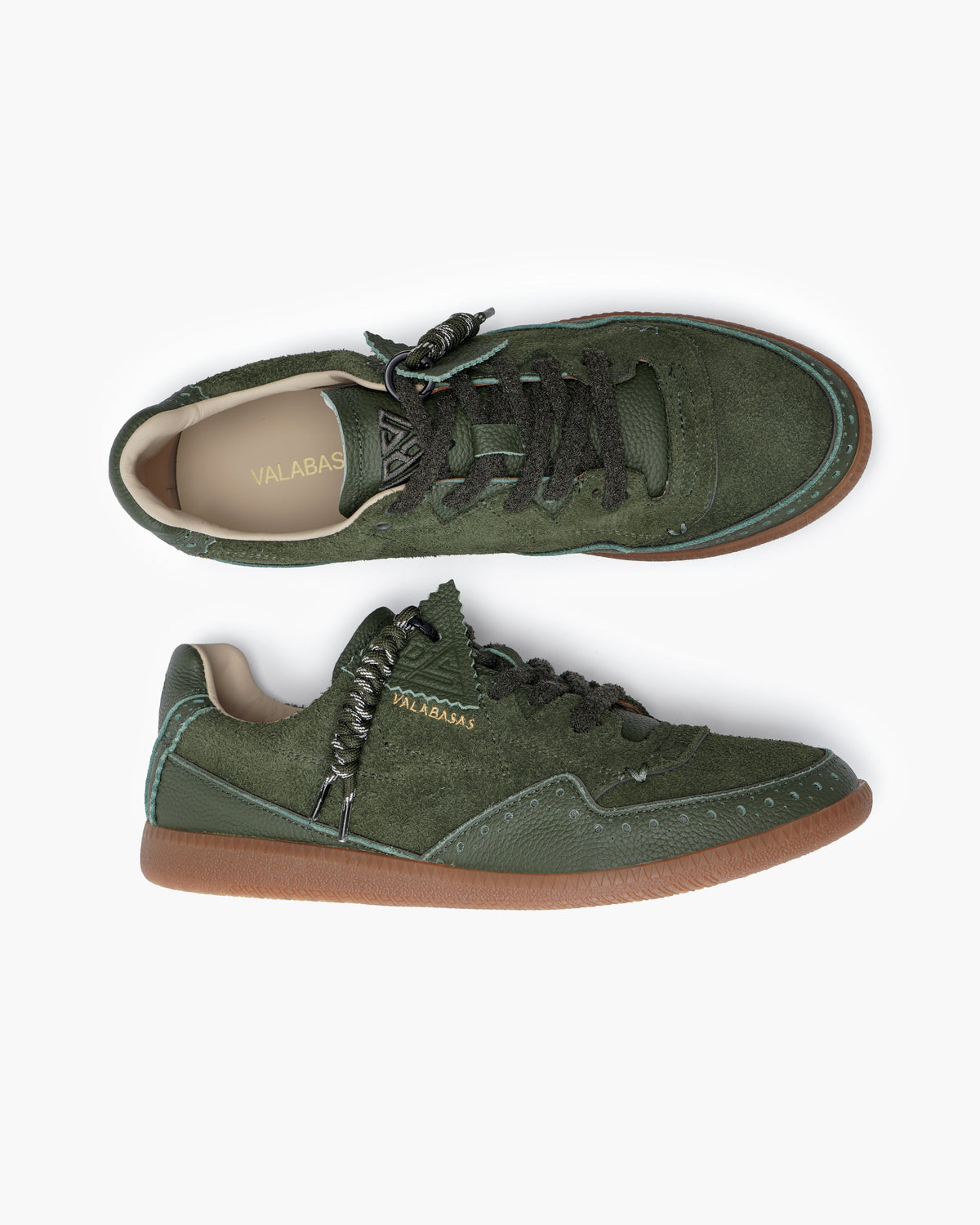 Valabasas Abel Sneakers - Braided Laces Hunter Green