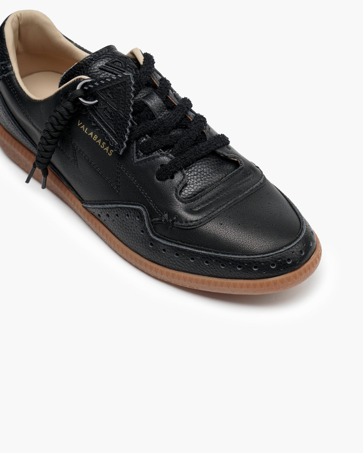 Valabasas Abel Sneakers - Braided Lace Black Leather