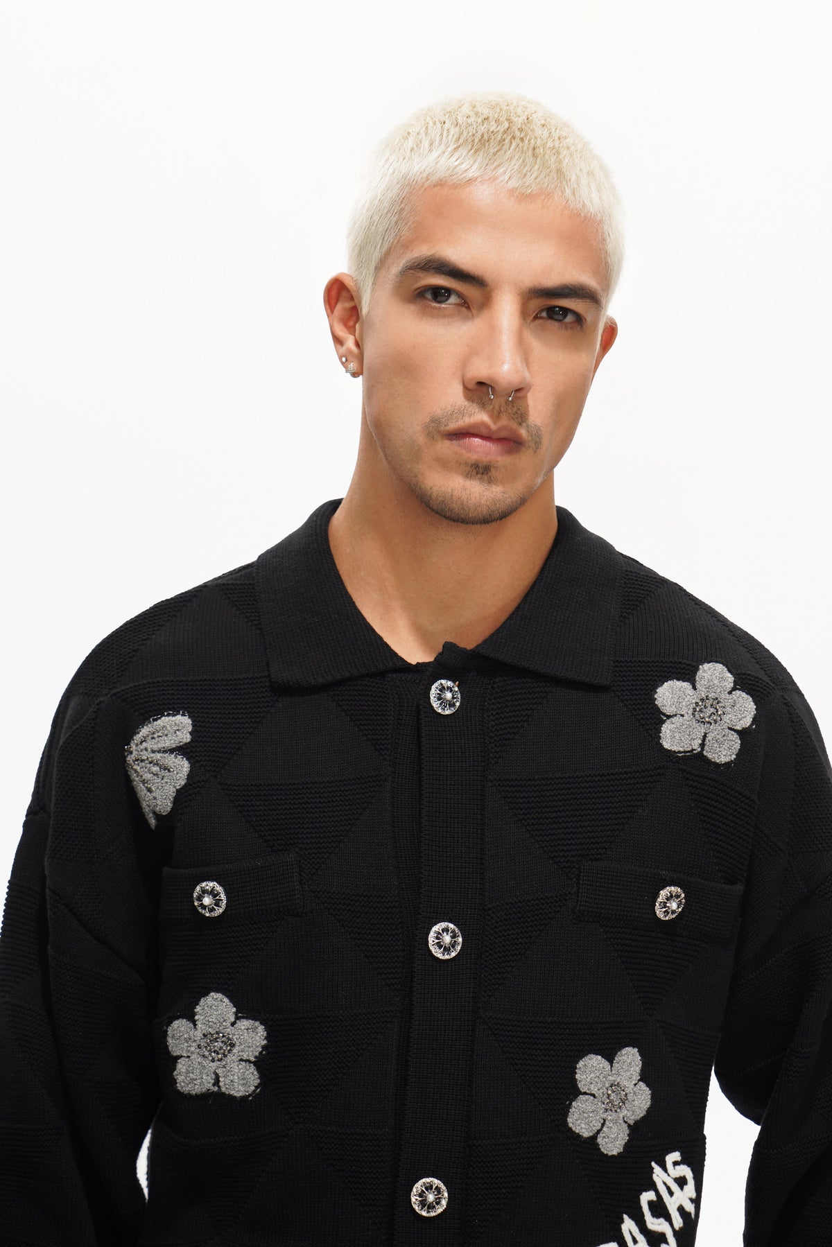 Valabasas Floral Sweater - Graphic Black