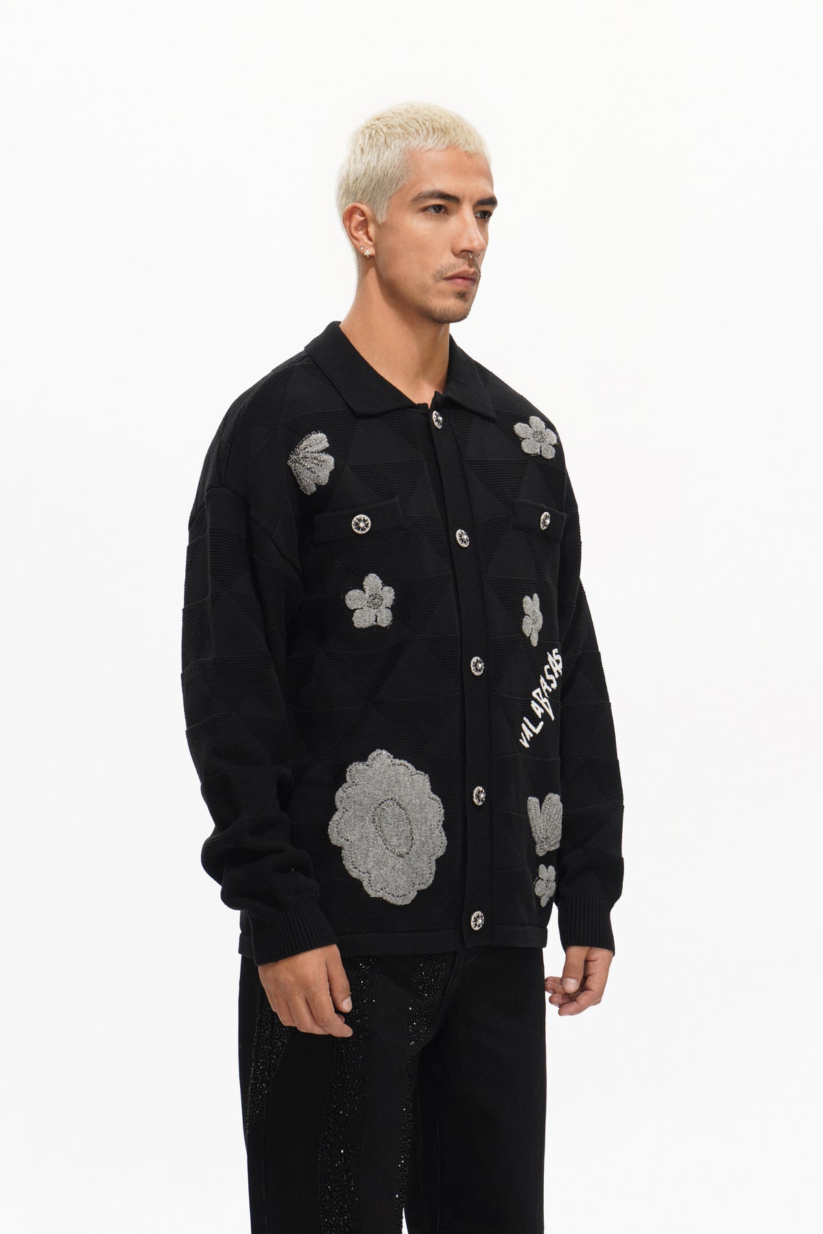 Valabasas Floral Sweater - Graphic Black