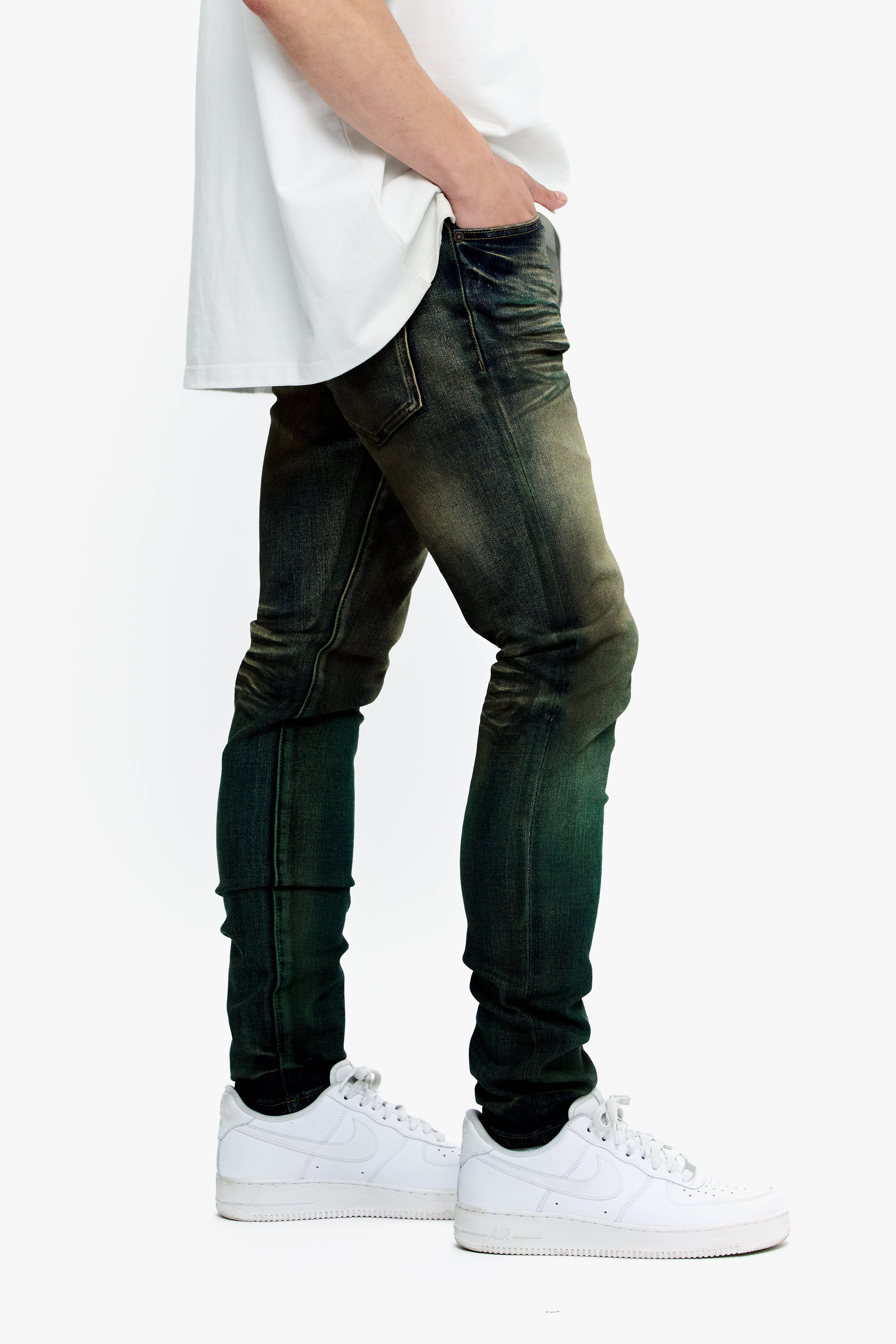 Valabasas Mr. Flex Skinny G-Vintage Blue Men's Jeans - Green Wash