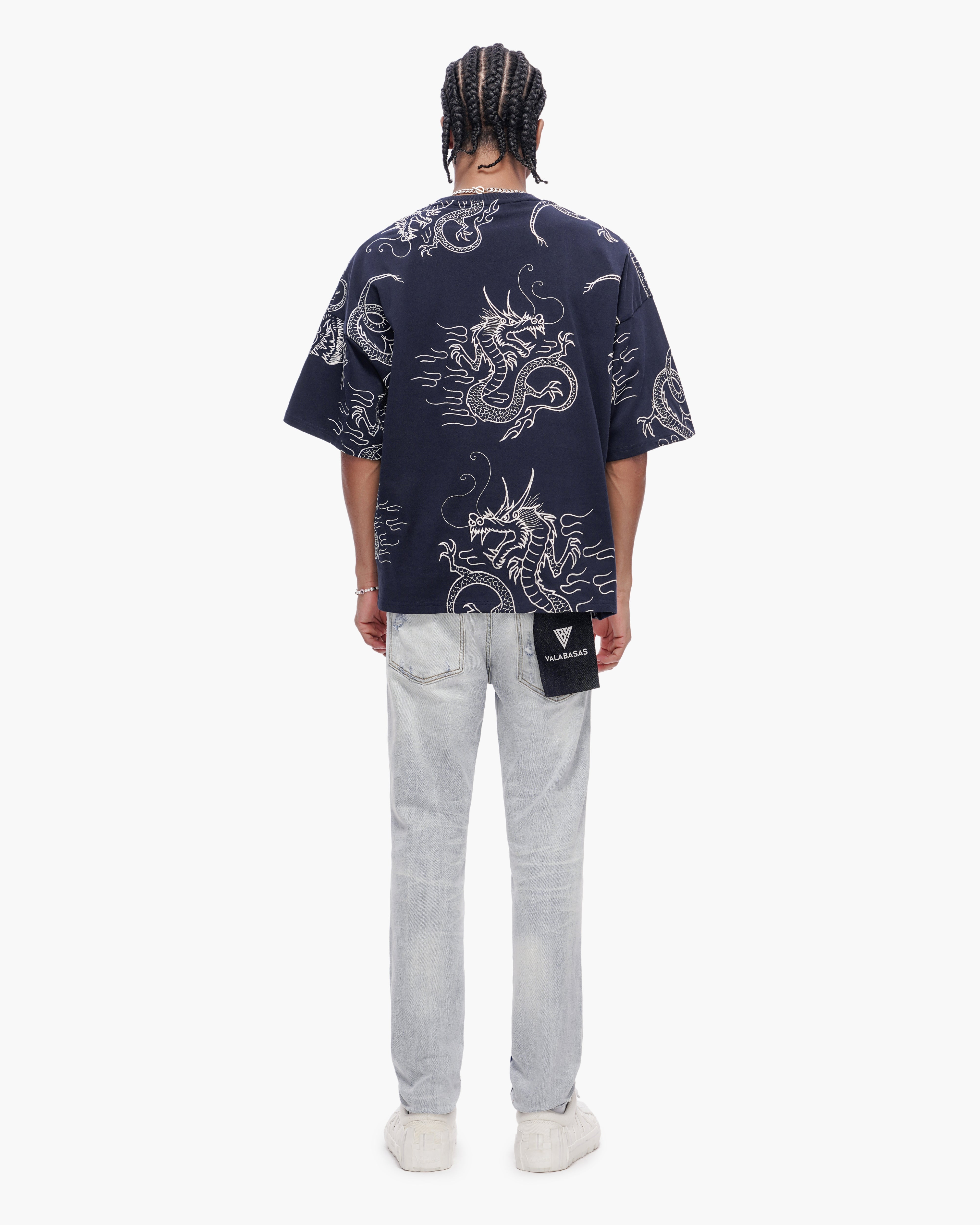 Valabasas Patch Jeans - Skinny Fit Light Blue Wash