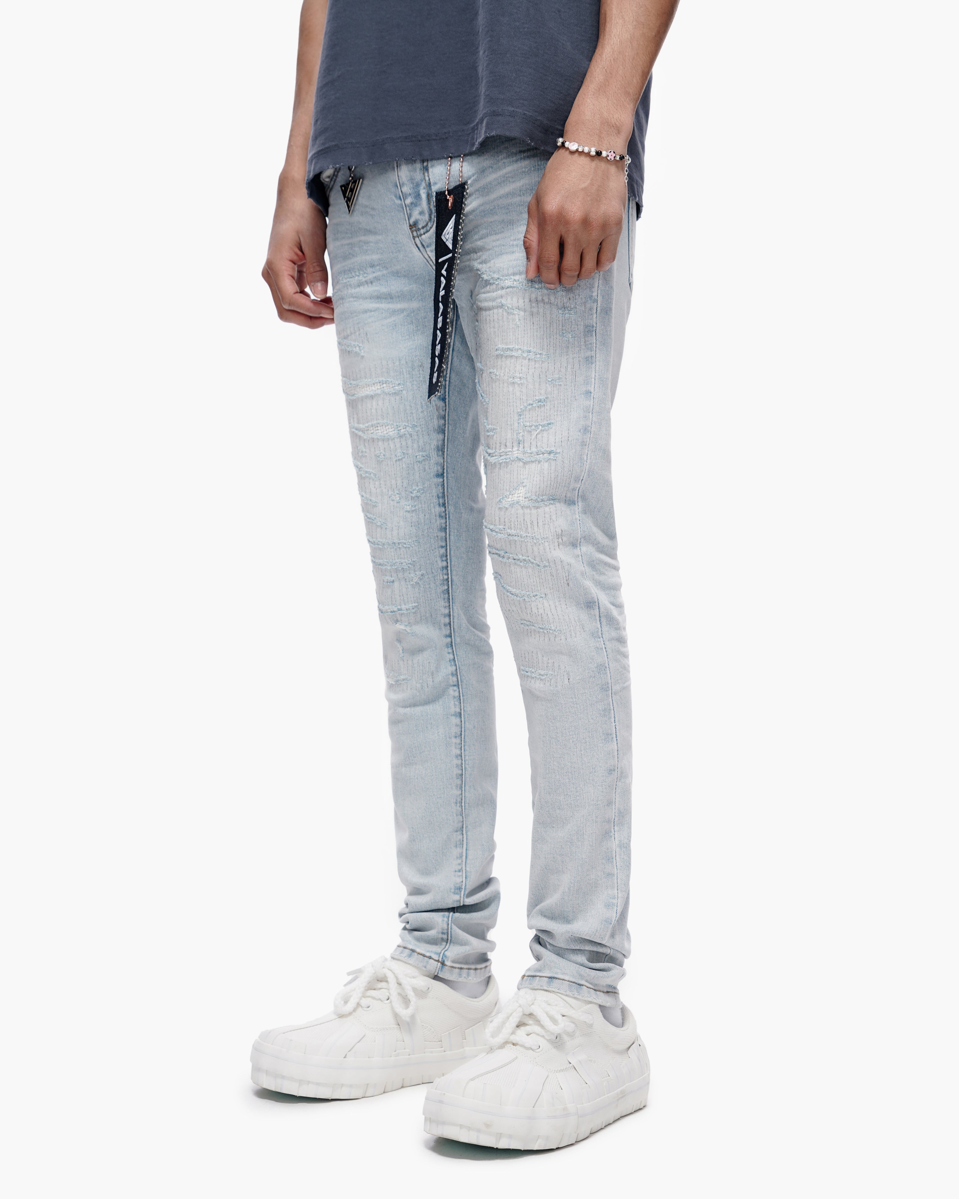 Valabasas Distressed Skinny Jeans - Stretch Denim