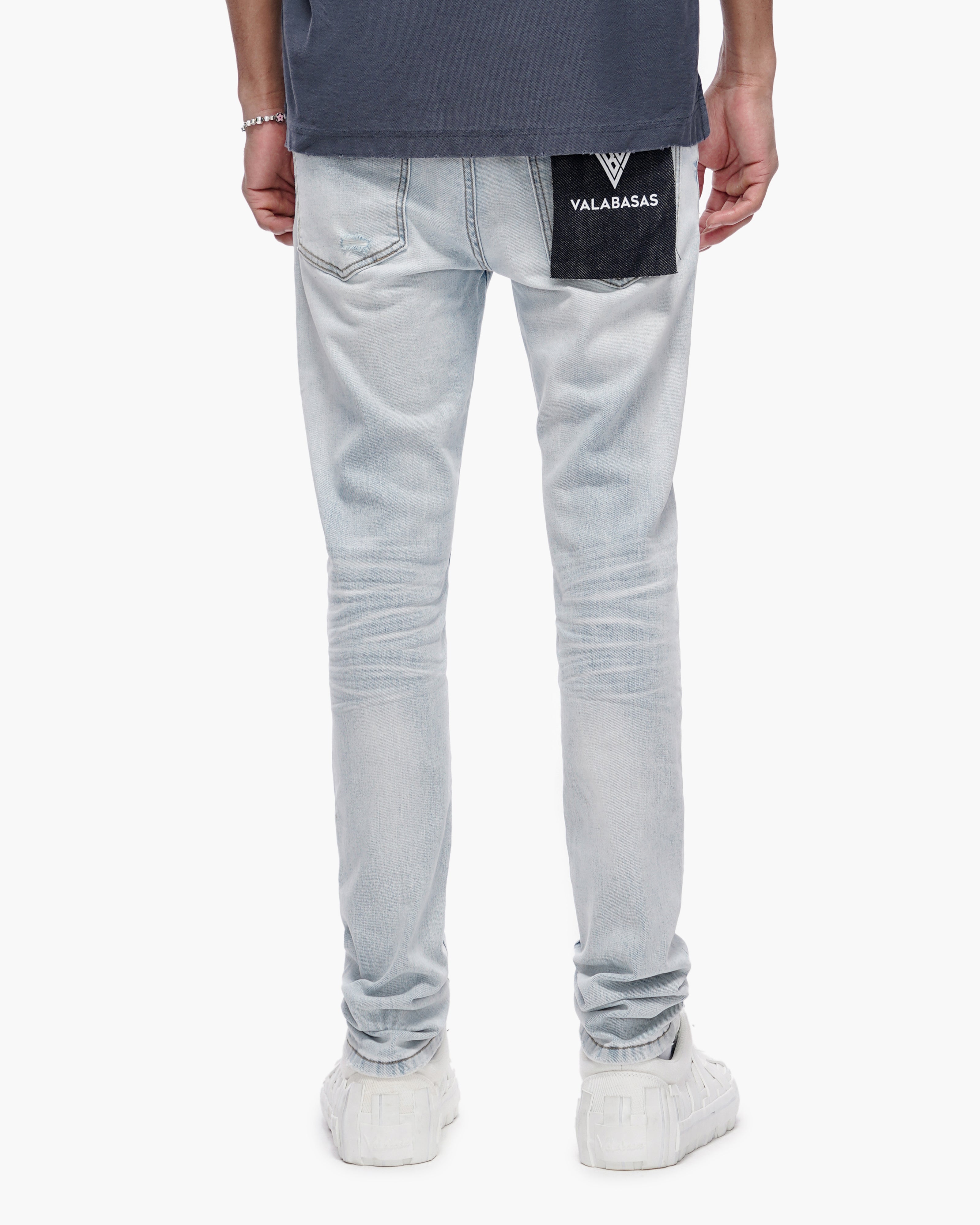 Valabasas Distressed Skinny Jeans - Stretch Denim